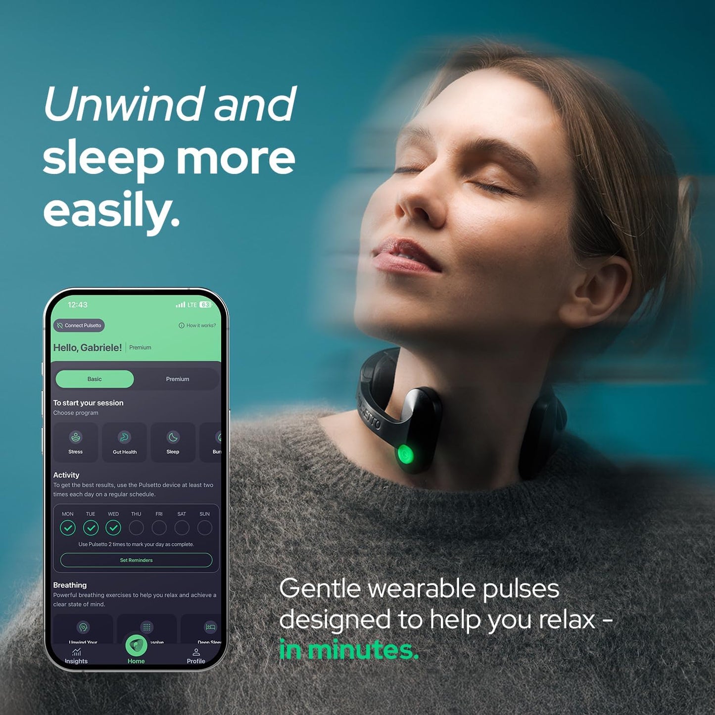 Vagus Nerve Stimulation Device for Calm, Stress & Sleep Support