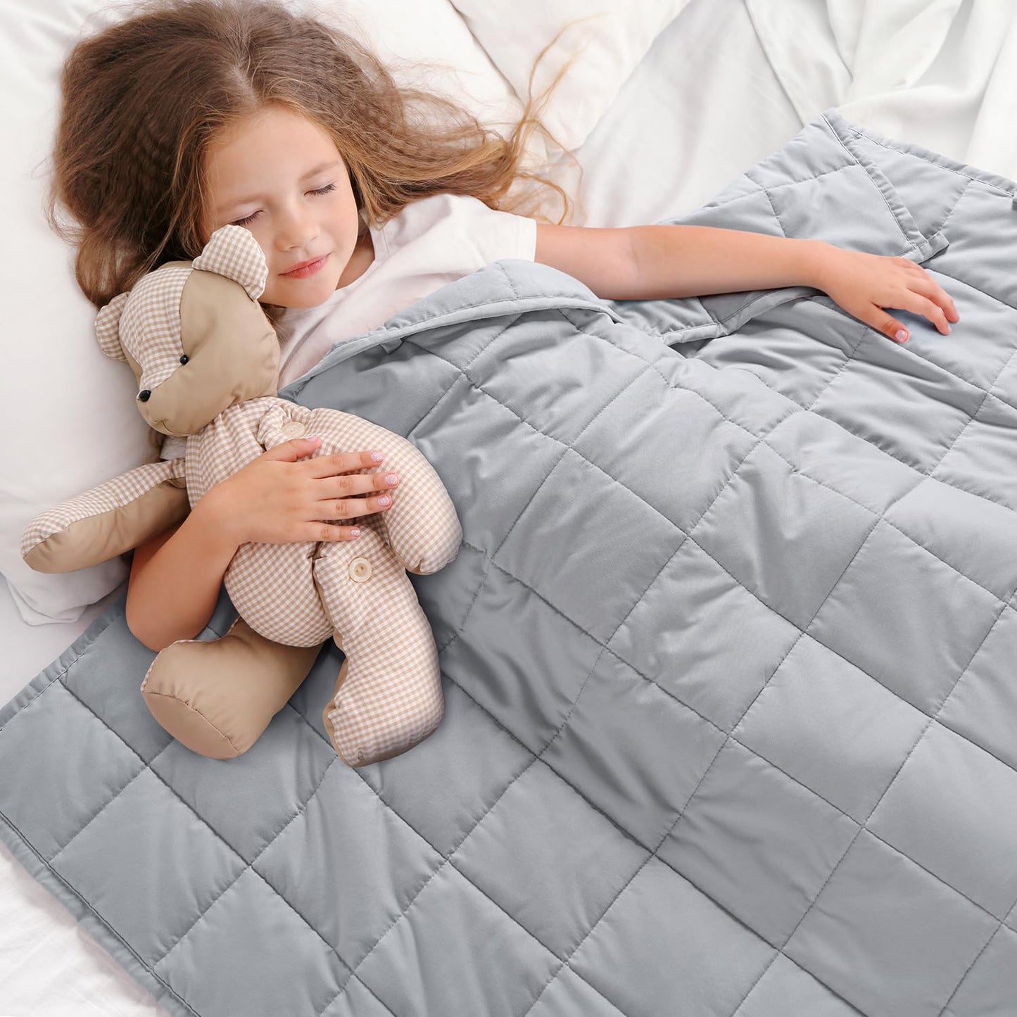 Kivik Weighted Blanket 3lbs, Blue Dinosaur Weighted Blankets, Cute Small Weighted Blankets 3 Pounds, Washable Soft Heavy Blanket Throw for All-Season, 36x48 Inches Blue