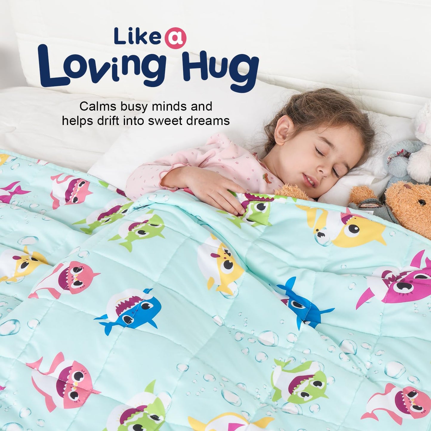 Kivik Weighted Blanket 3lbs, Blue Dinosaur Weighted Blankets, Cute Small Weighted Blankets 3 Pounds, Washable Soft Heavy Blanket Throw for All-Season, 36x48 Inches Blue