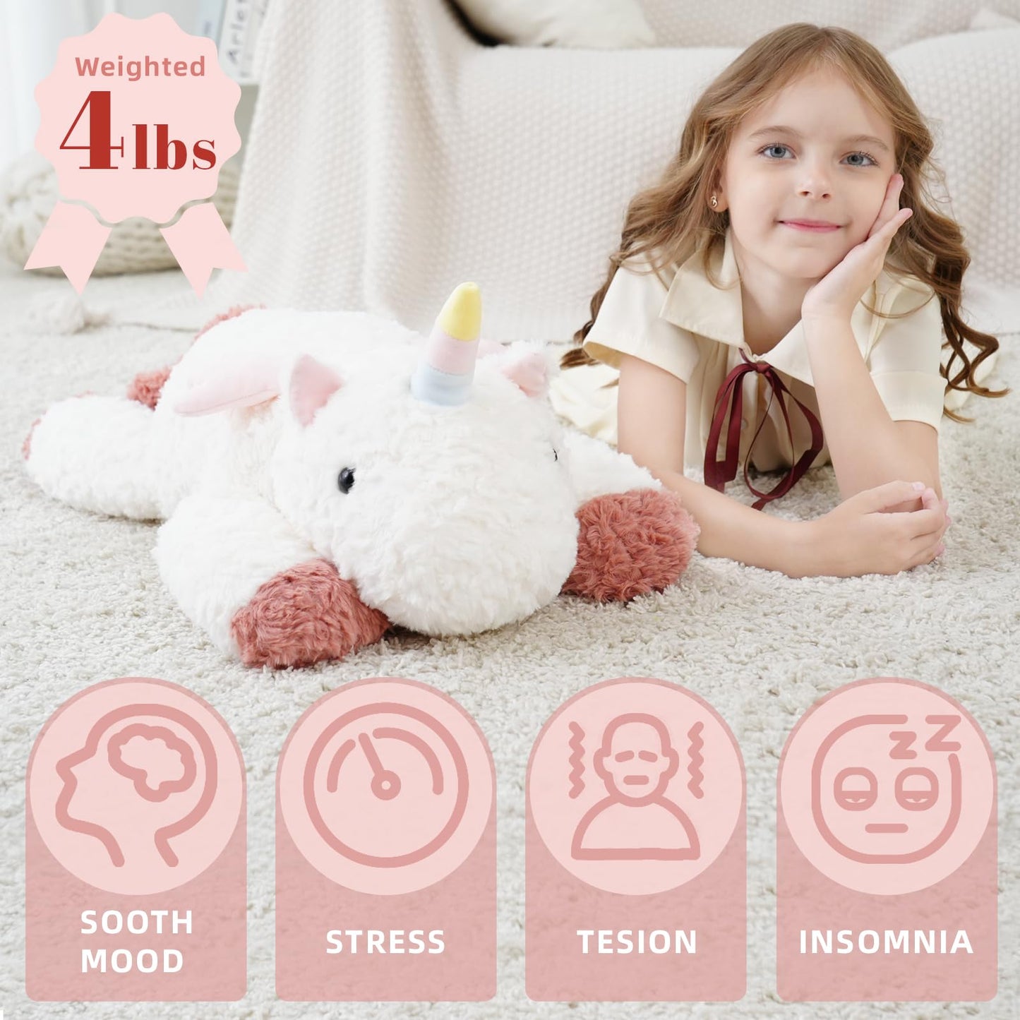 Weighted Sloth Stuffed Animal – 25 Inch, 4 lbs Plush Lying Toy for Kids and Adults – Soft and Cozy Weighted Companion for Bedtime, Gifting, and Everyday Comfort