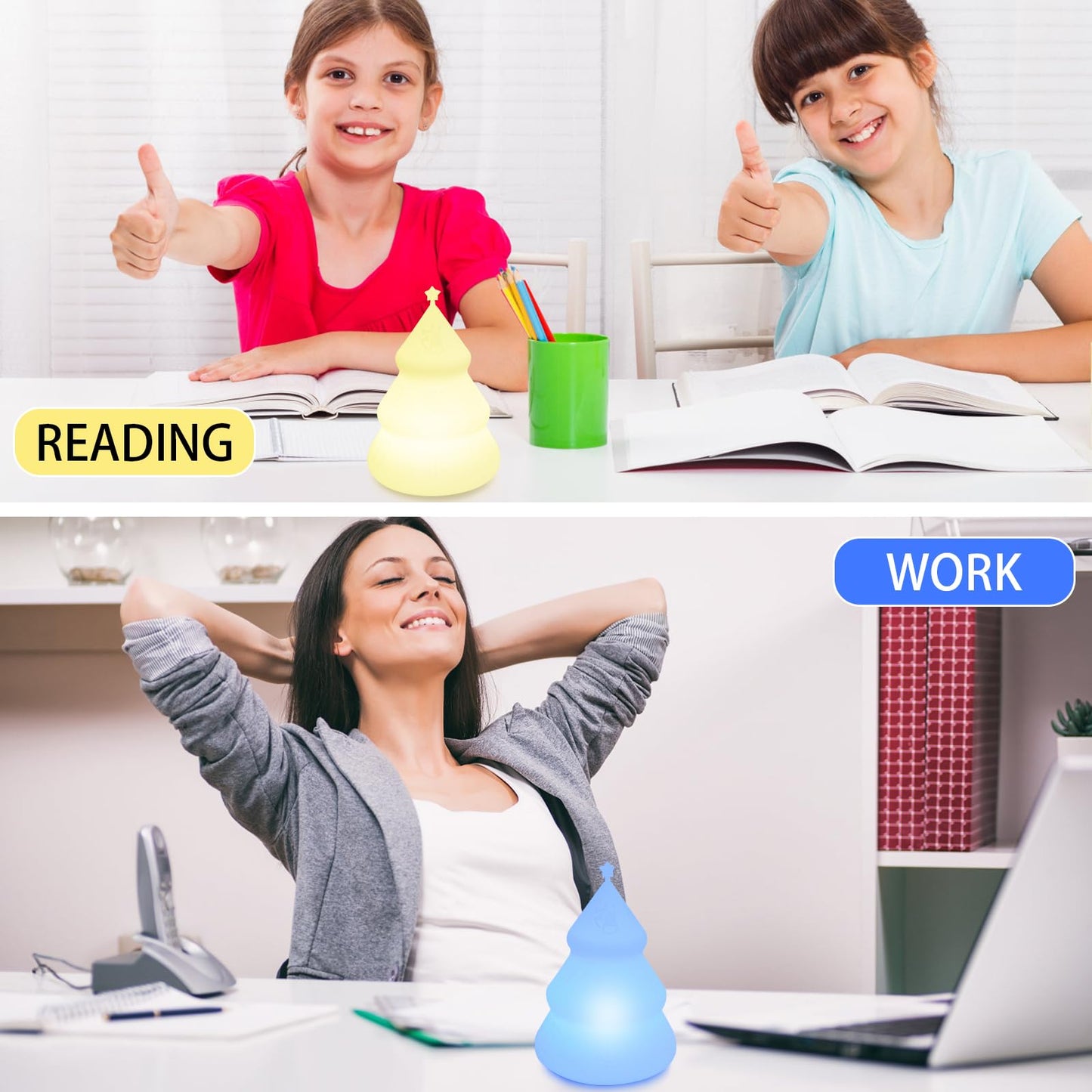 Breathing Lamp Guided Visual Meditation Tool for Mindfulness,Anxiety Relief&Calm Your Mind for Stress&Visual Relaxation and Restful Sleep,478 Seconds Breathing Rate Change 3 Colors,Gift for Kids