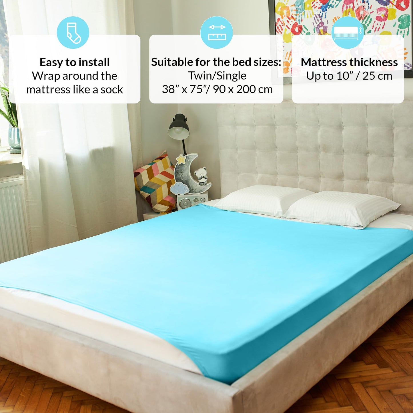 Sensory Compression Blanket | Spandex Bed Sheet for Kids & Adults | Deep Relaxing Feeling, Release Oxytocin | Helps With: SPD, Anxiety, ADHD, Autism and More | Breathable & Stretchable | Full Size