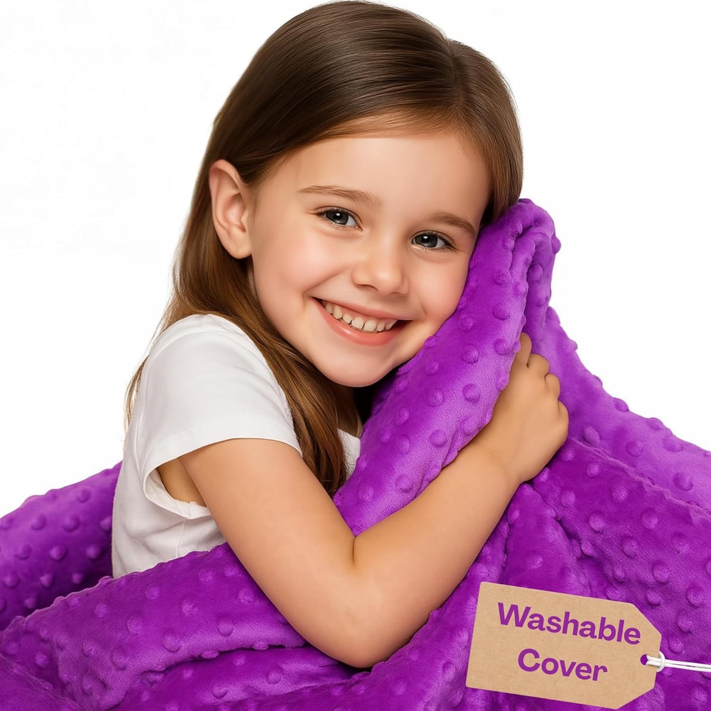hazli Super-Soft Kids Weighted Blanket 5 Pounds - Weighted Blanket for Kids - Easy to Clean, Washable Minky Cover - 36x48 Inches 5lbs Child - Small Heavy Blanket for Girls and Boys