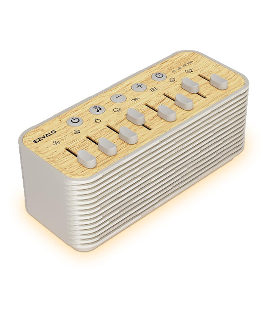 White Noise Sound Machine for Sleep, 255+ Natural Sound Combinations, Breathing Night Light with Sleep Timer, Volume Control, Rechargeable Bluetooth Speaker, Bedroom Relaxation Baby Kids Adults
