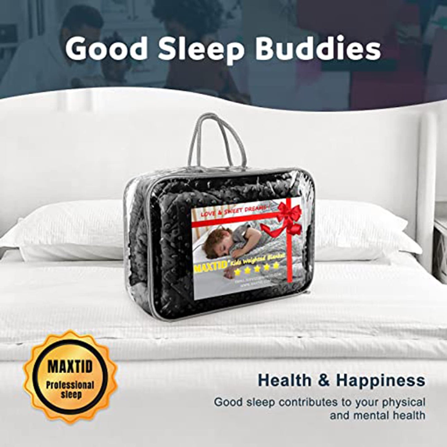 MAXTID Weighted Blanket for Kids 5lbs 36"x48" Cotton Blanket for Boys & Girls Weighted Throw Blanket Children Bedding Gifts for 3 4 5 6 7 8+ Year Old Kids Small Weighted Comfort Blanket