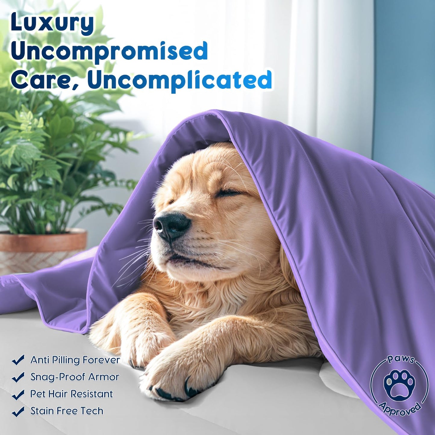Cooling Blanket for Hot Sleepers & Night Sweats – Cooling Comforter, Breathable Lightweight Double-Sided Summer Bedding, Breathable Soft All Season (Lavender, Queen(90"x90"))