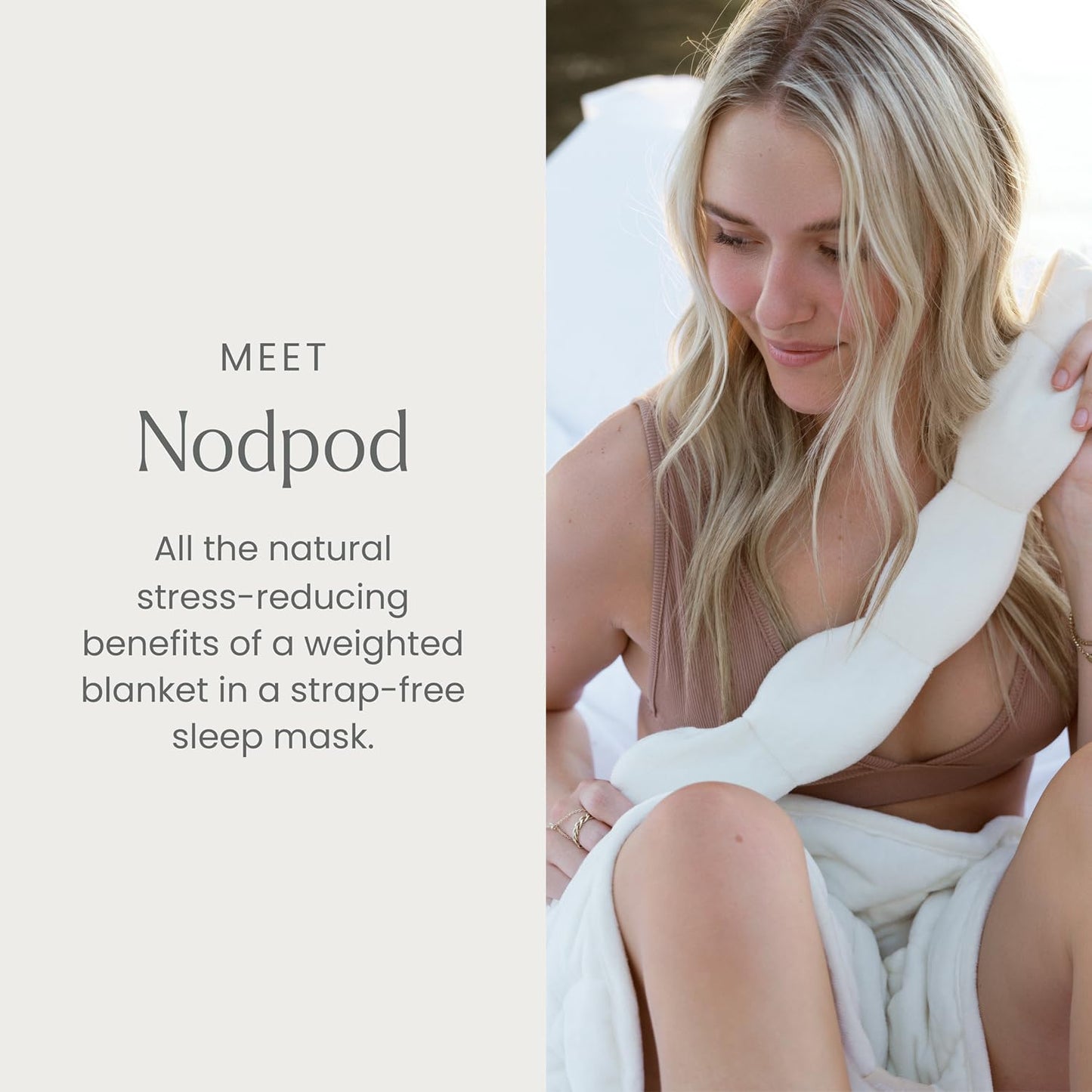 Nodpod Gentle Pressure Sleep Mask | Patented Light Blocking Design for Sleeping, Traveling & Relaxation - Sage