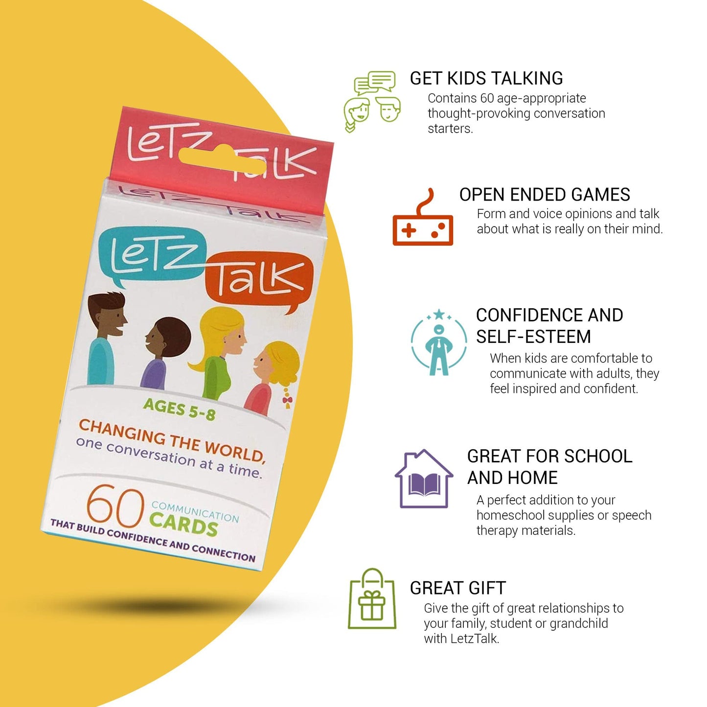 Conversation Cards for Kids with Autism or Aspergers - Learning & Education Toys, Conversation Starters, Autism Communication Cards for Kids and Adults, Therapy Tool, Stocking Stuffers