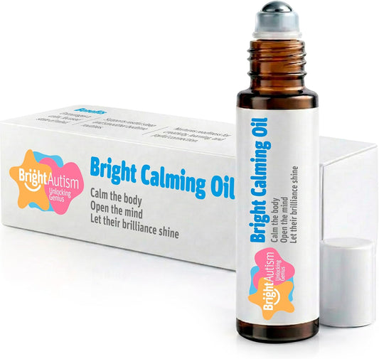 Bright Calming Oil by Bright Autism - Essential Kids Oil for Stress Relief - Natural Sleep Aid, Gentle Organic Blend Roll-On 10ml - Great Addition to Your Kids Sleep Routine.