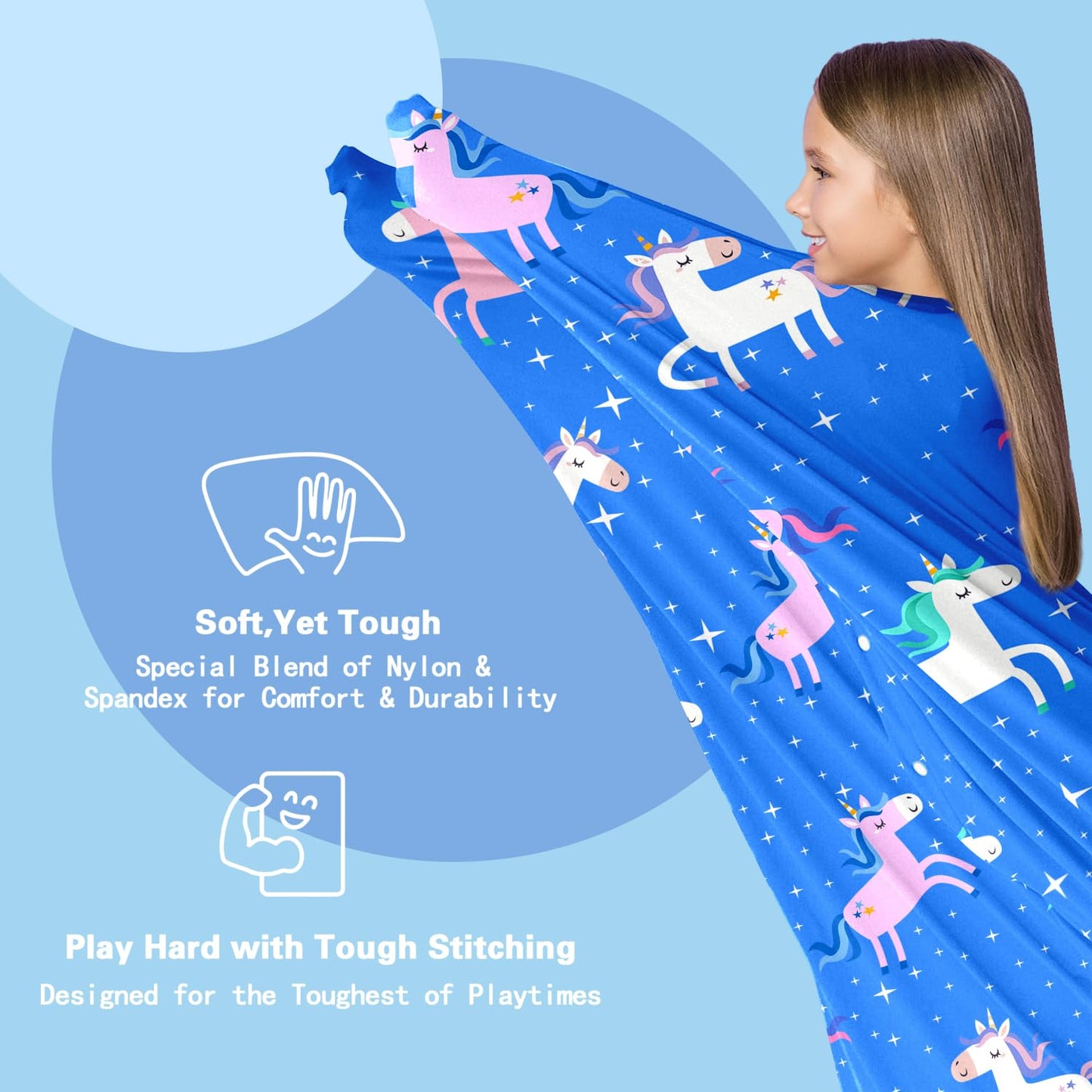 Cute Tiger Autism Movement Stretchy Sensory Body Socks - ADHD and Improve Sensory Processing Sox - Help Children with Autism (Medium)