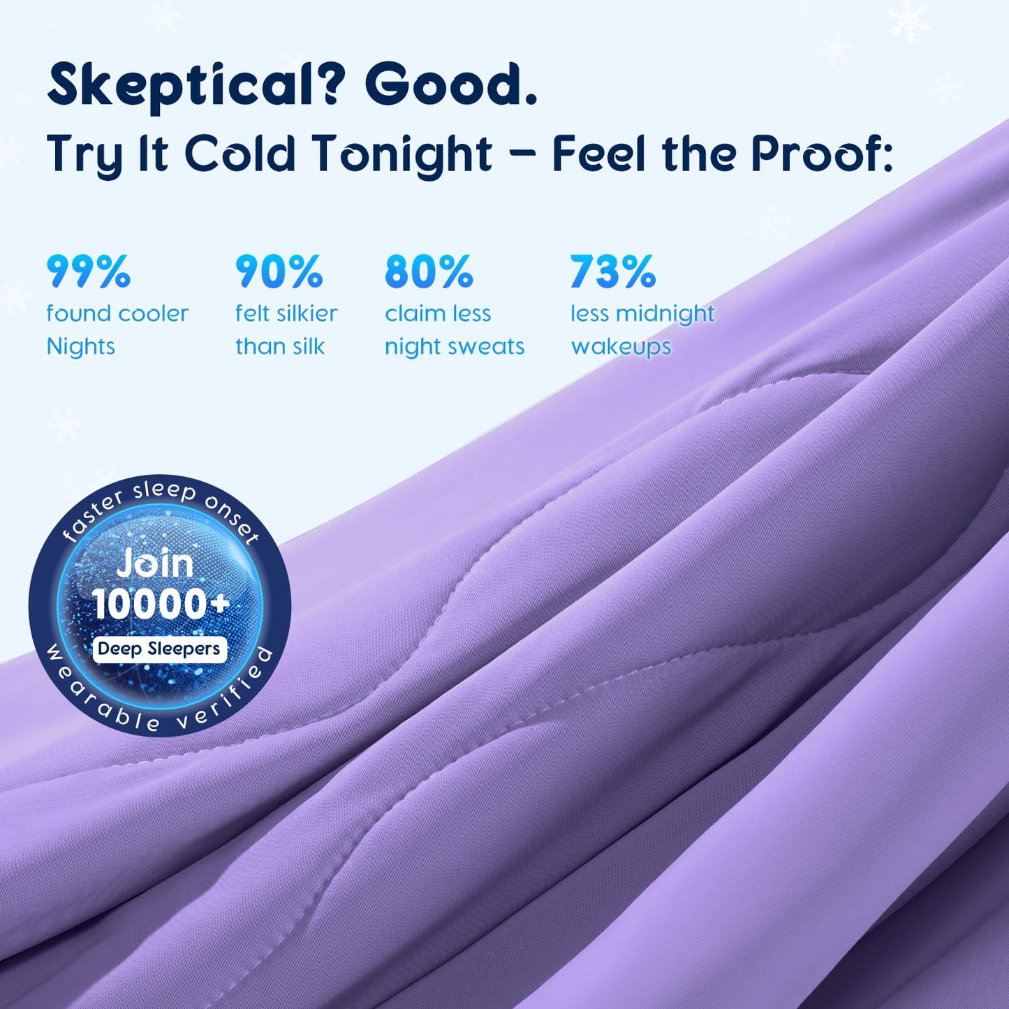 Cooling Blanket for Hot Sleepers & Night Sweats – Cooling Comforter, Breathable Lightweight Double-Sided Summer Bedding, Breathable Soft All Season (Lavender, Queen(90"x90"))