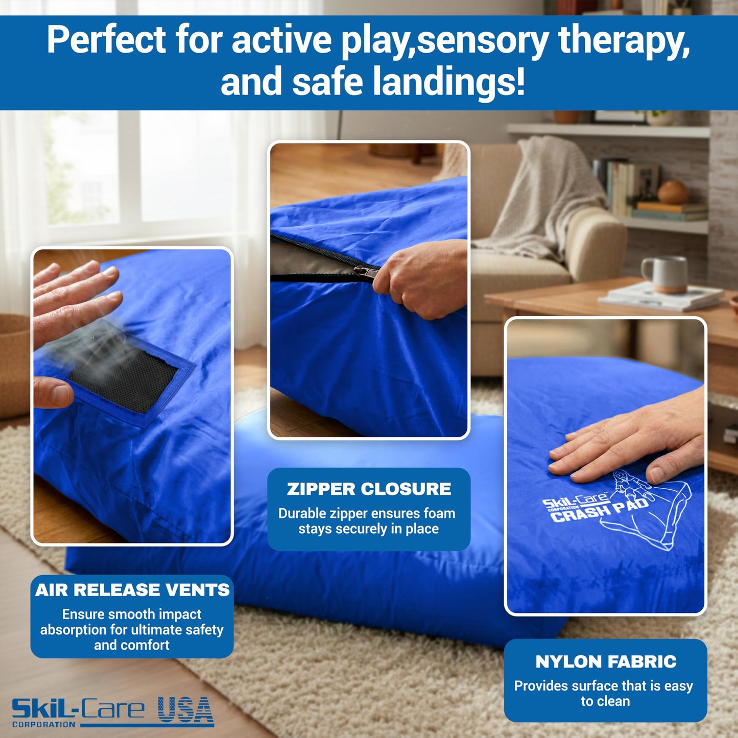 Sensory Crash Pad for Autism & Safe Deep Pressure Play