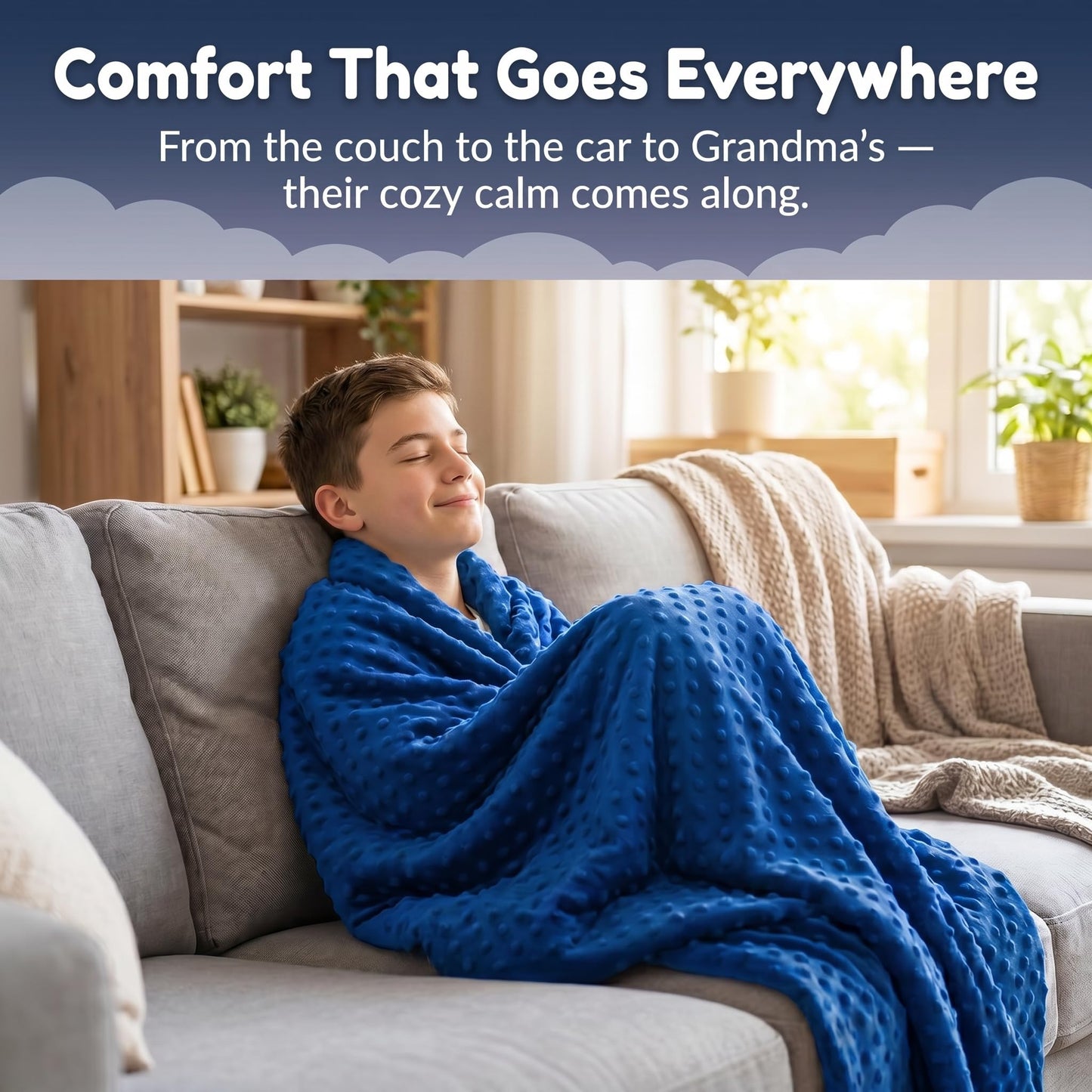 hazli Super-Soft Kids Weighted Blanket 5 Pounds - Weighted Blanket for Kids - Easy to Clean, Washable Minky Cover - 36x48 Inches 5lbs Child - Small Heavy Blanket for Girls and Boys