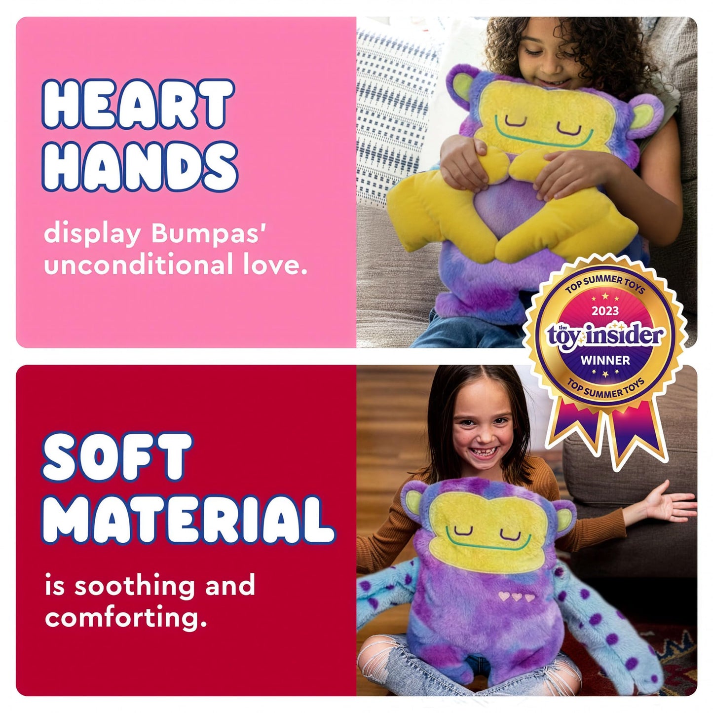 Bumpas Weighted Plush Toy - Calming Stuffed Animal, Realistic Hug, Machine Washable - Ages 3+