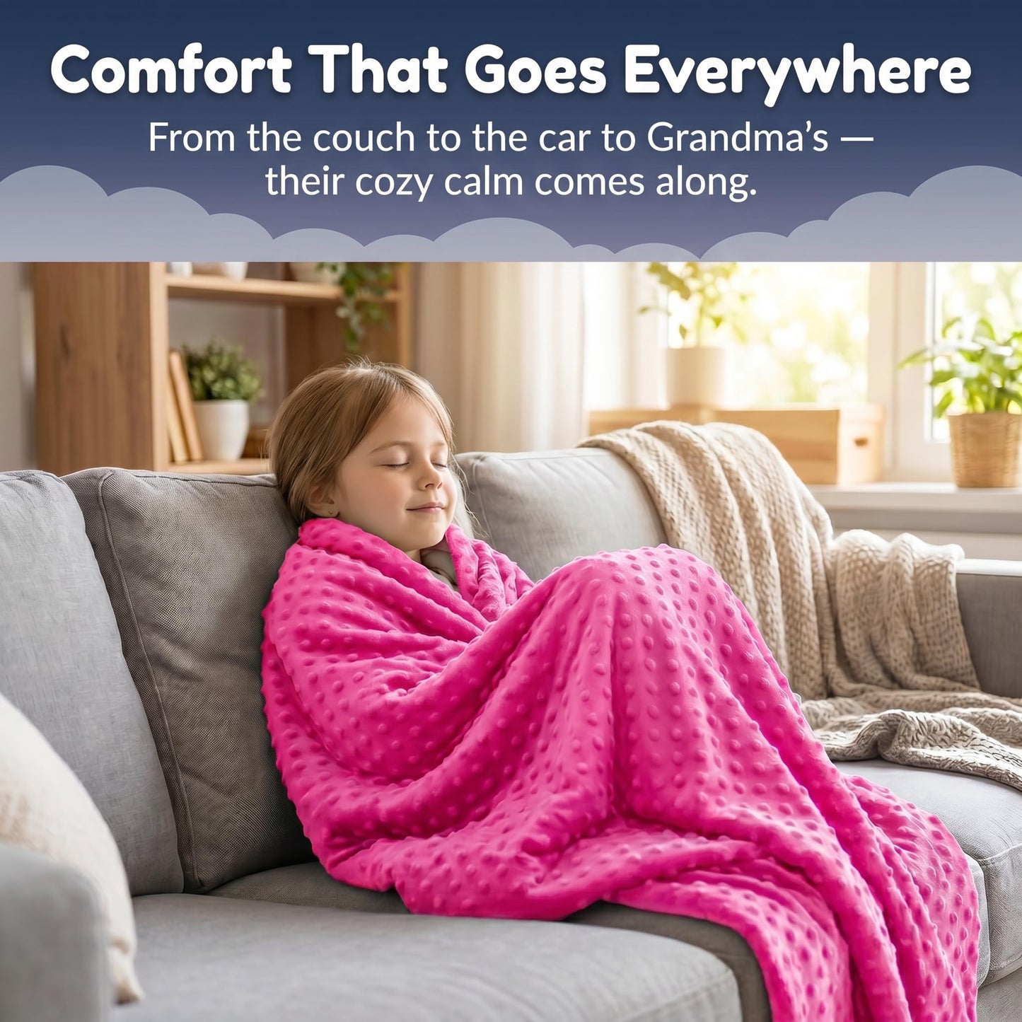 hazli Super-Soft Kids Weighted Blanket 5 Pounds - Weighted Blanket for Kids - Easy to Clean, Washable Minky Cover - 36x48 Inches 5lbs Child - Small Heavy Blanket for Girls and Boys