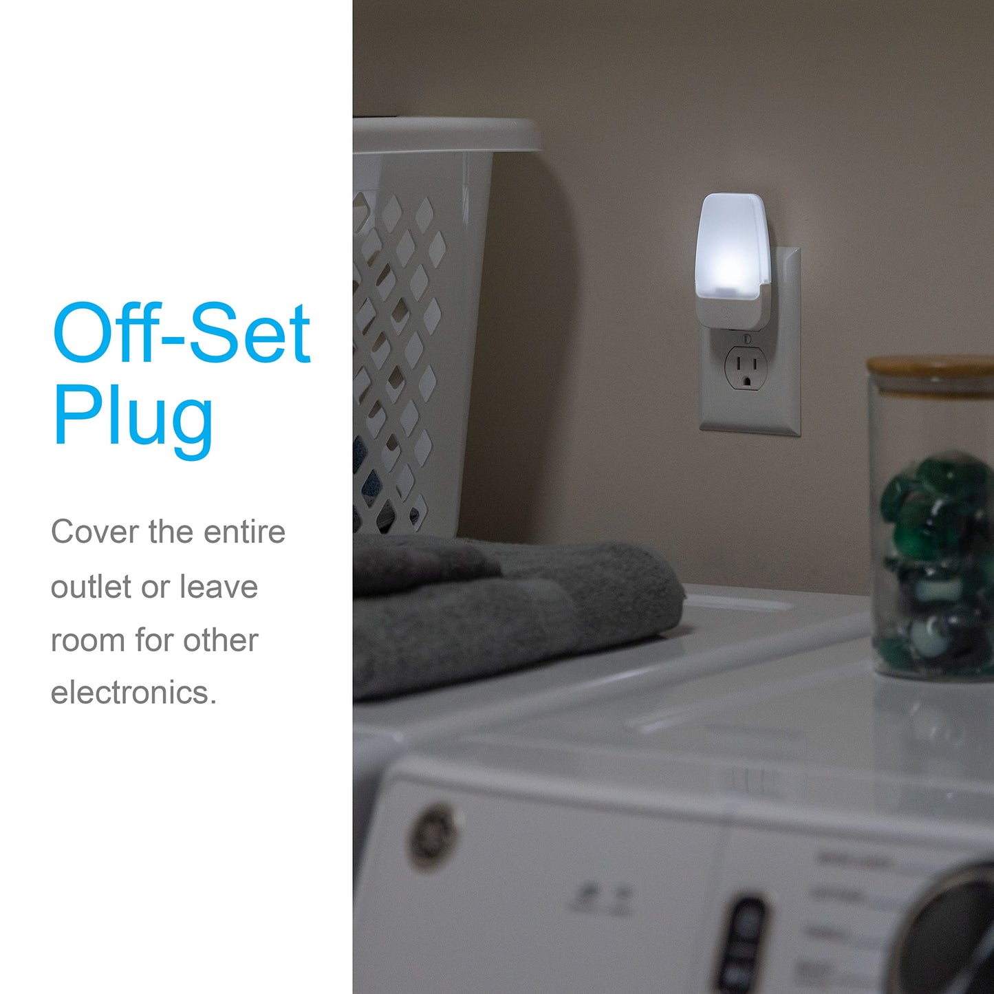 GE Sleeplite Night Lights Plug Into Wall, Dusk to Dawn Sensor, Ambient Lighting, Sleep Aid, Bathroom Décor, LED Lights for Bedroom, Apartment Essentials, Smart Home,76135, Amber, 2 Pack