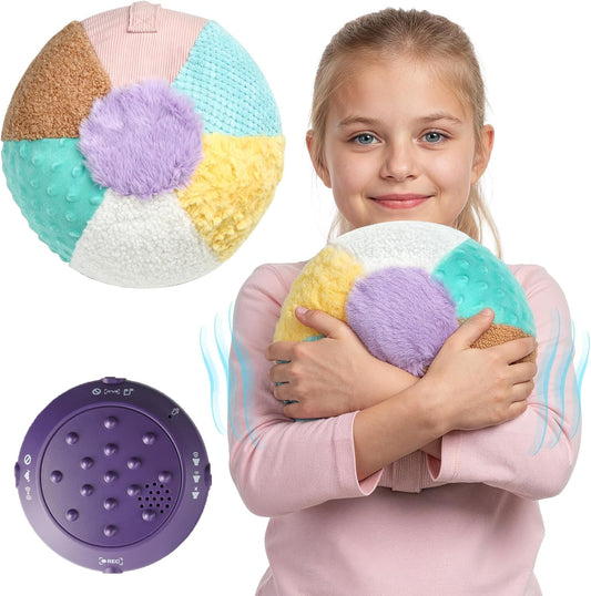 Special Supplies Sensory Vibrating Weighted Pillow for Kids and Adults – Soft Velvet Cover with Textured Therapy Stimulation, Calming Relaxation, 3 Vibration Modes, Music & Voice Recording (3 LB)