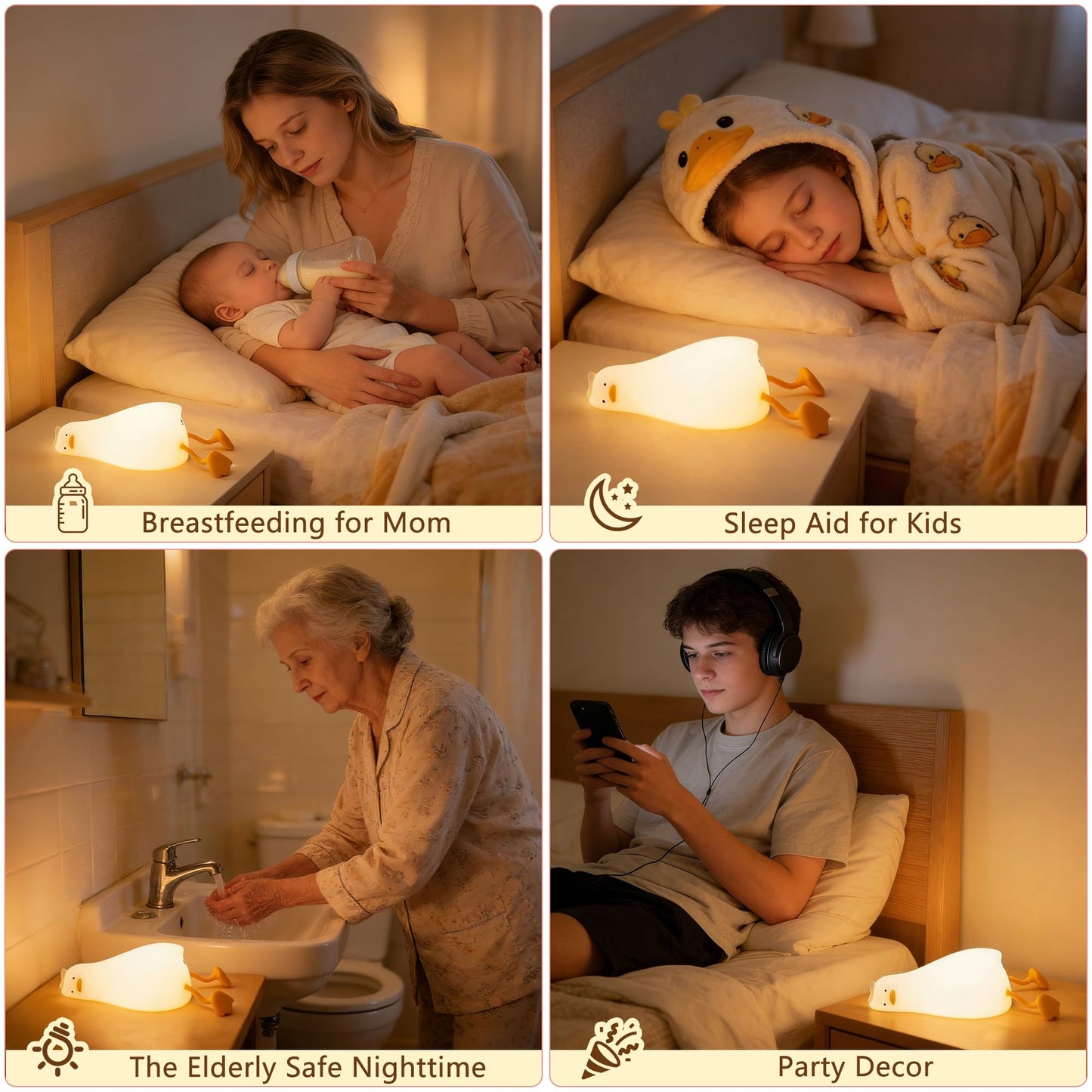 FAMIDUO Capybara Night Light for Kids,Safe Squishy Silicone Nursery Light with Timer,Dimmable & Rechargeable Touch Bedside Lamp, Cute Capybara Gifts for Boys Girls Toddlers, Baby & Kids Room Decor