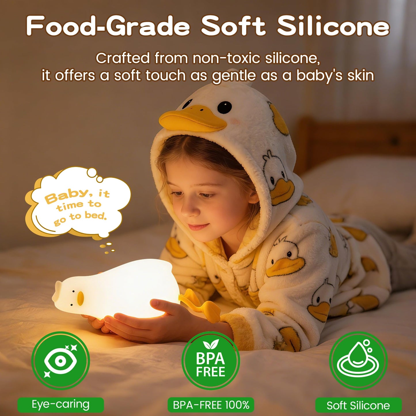 FAMIDUO Capybara Night Light for Kids,Safe Squishy Silicone Nursery Light with Timer,Dimmable & Rechargeable Touch Bedside Lamp, Cute Capybara Gifts for Boys Girls Toddlers, Baby & Kids Room Decor