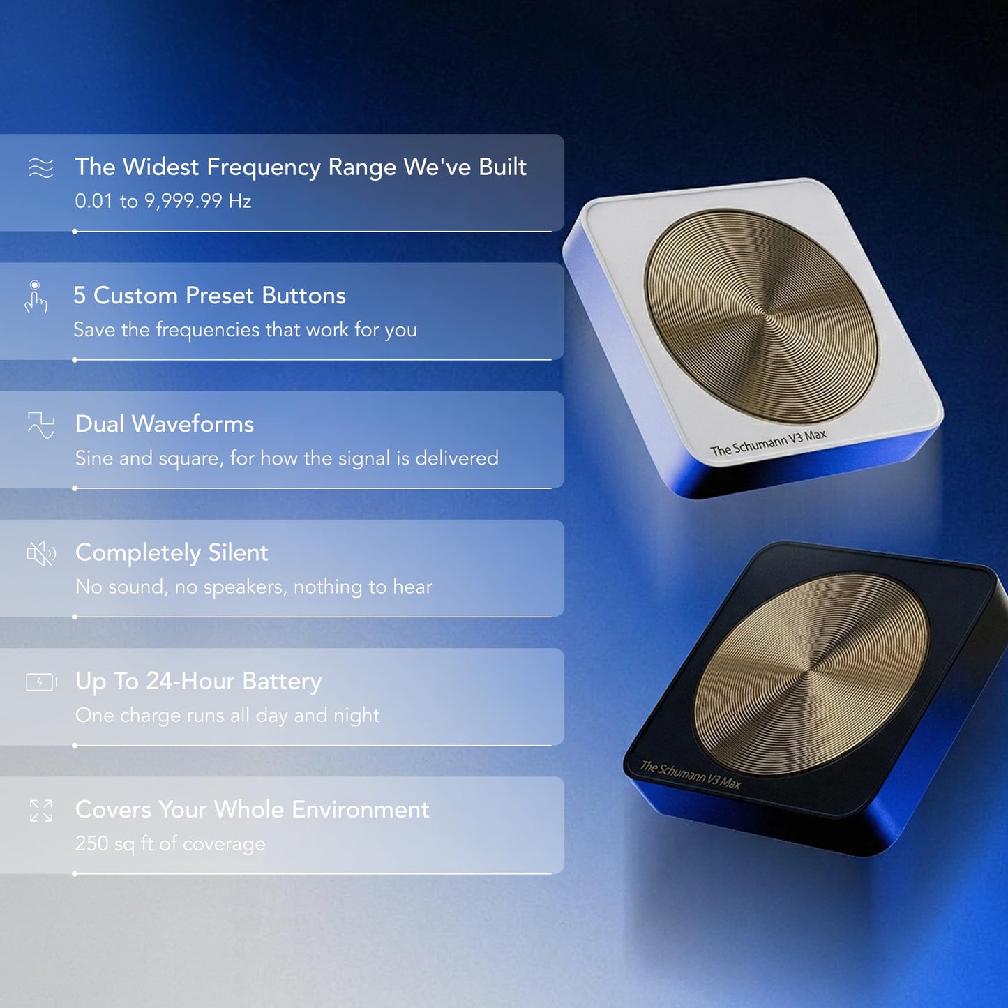 The Schumann Frequency Generator for Healing V2 Pro, 0.01-999.99 Hz Adjustable Schumann Resonance Generator Device for Sleep,Wellness & Meditation,USB-C Rechargeable, Portable Natural Therapy Machine