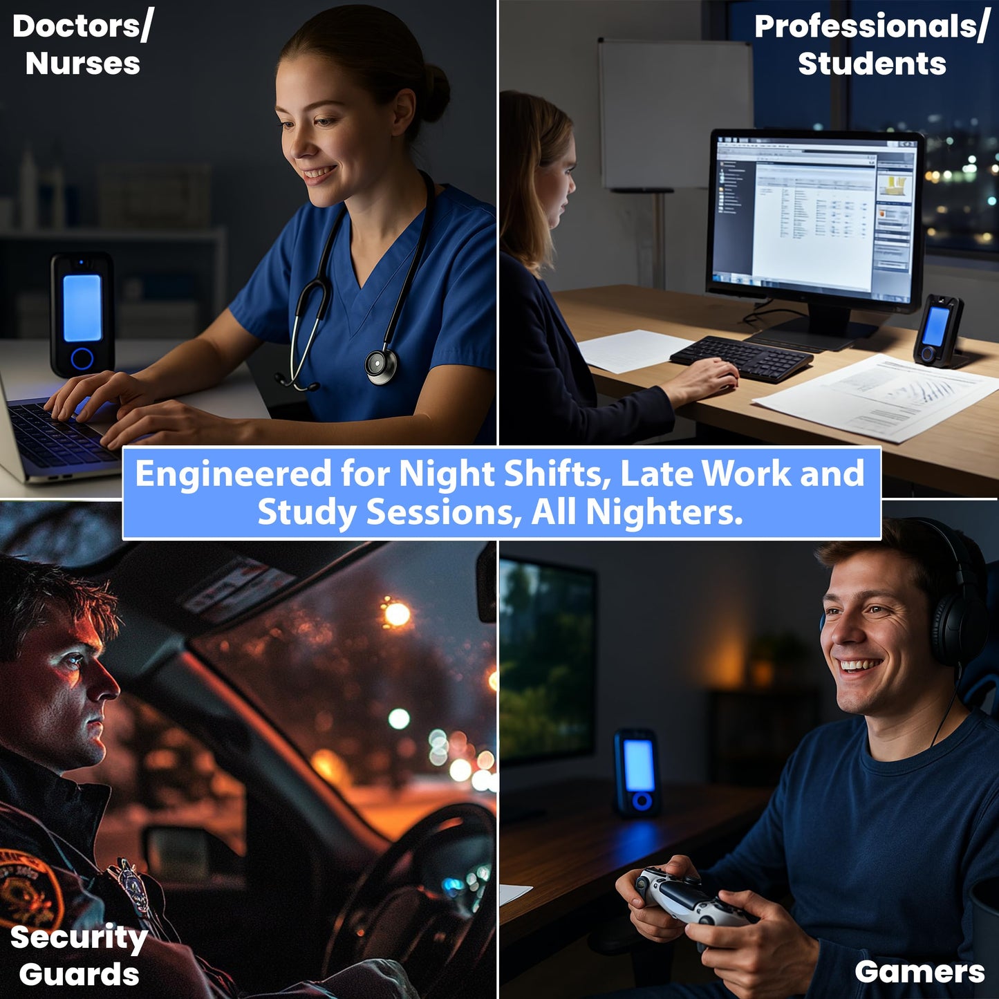 Blue Light Therapy Device for Focus, Energy & Alertness