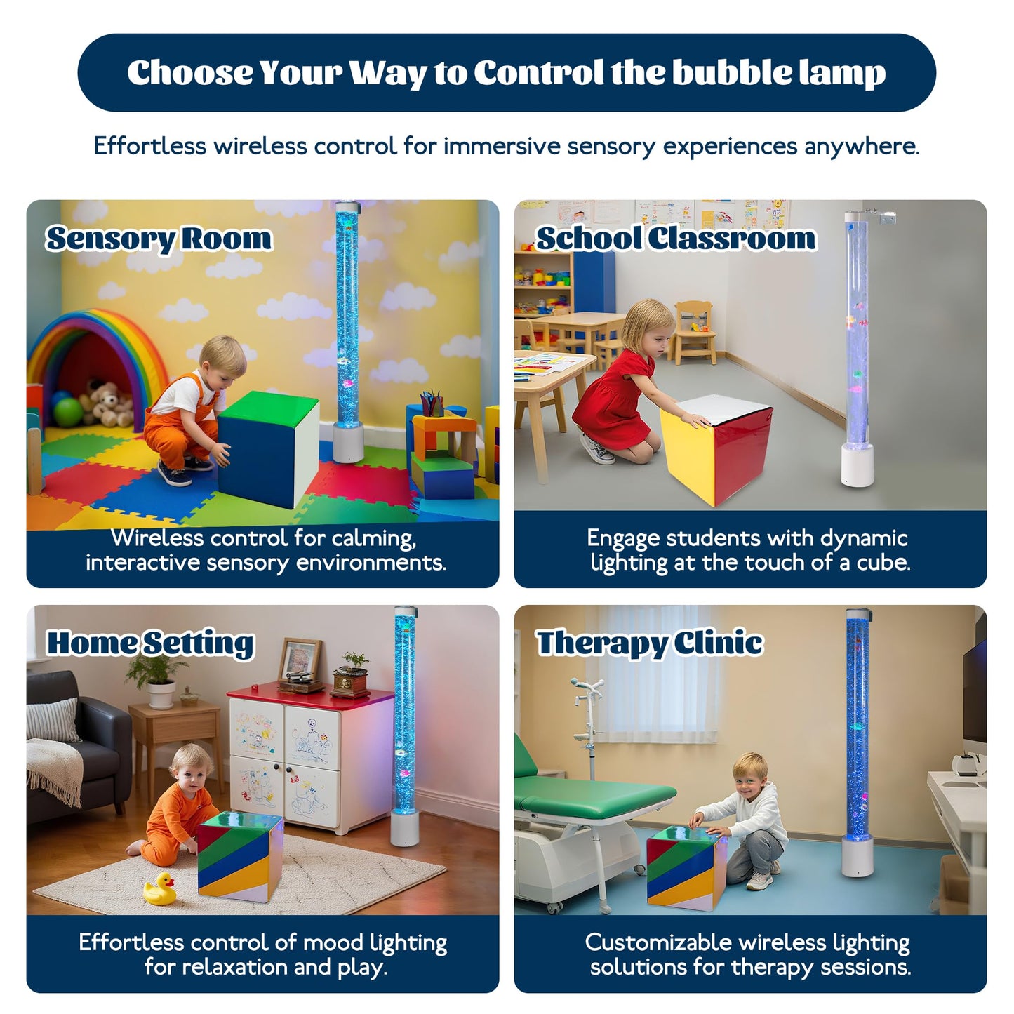 Sensory Bubble Tube Lamp for Autism & Calming Focus