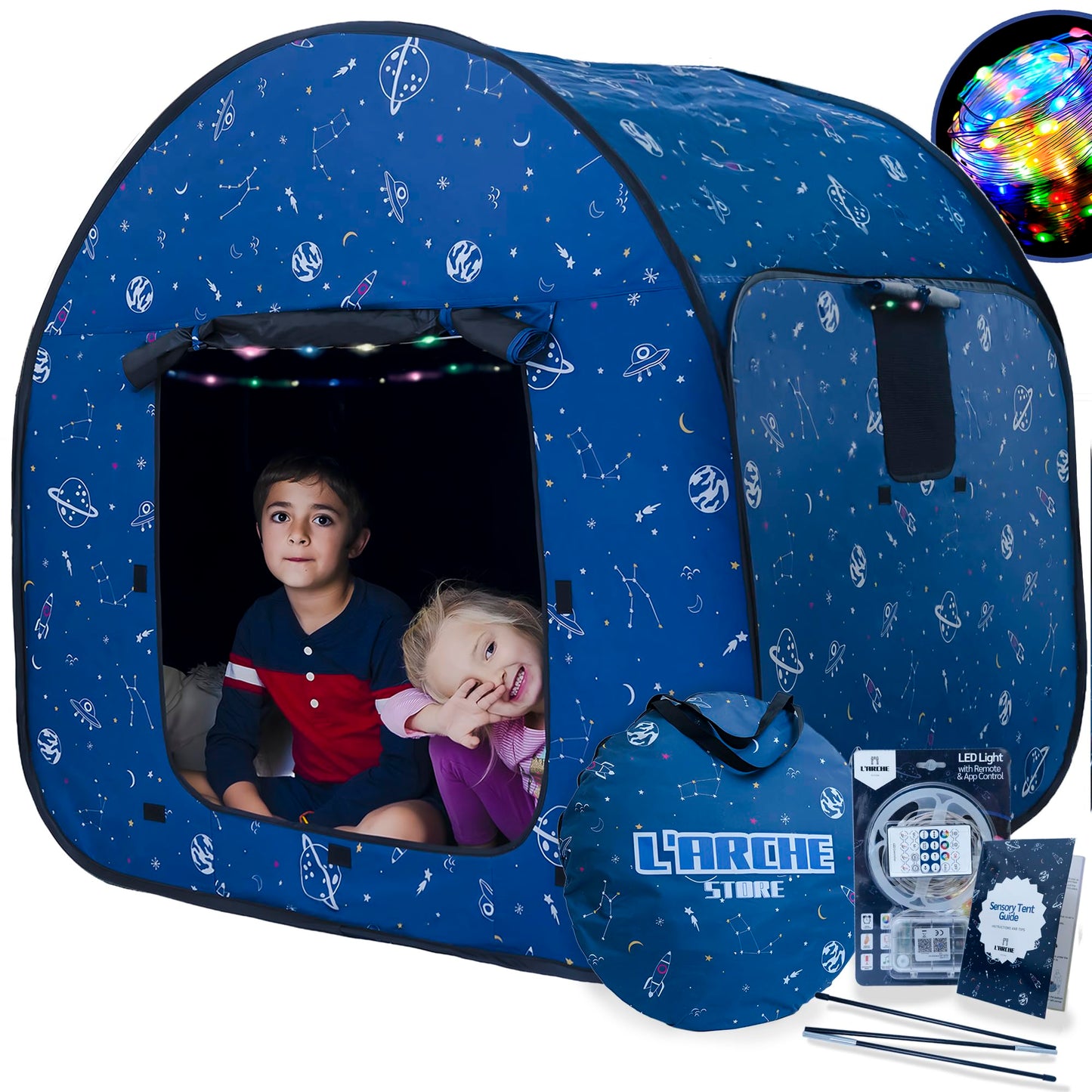 Sensory Tent for Autism & Calm Down Space (LED Blackout)