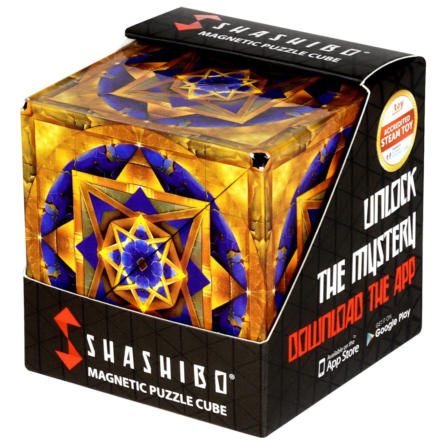 Shashibo Sensory Fidget Toy for Adults & Kids, Stress Relief Fidget Toy for Adults, Teens & Kids, Cool Fidget Toys for Desk, Classroom Must Have, Sensory Shape Shifting Cube, 100+ Possible Shapes