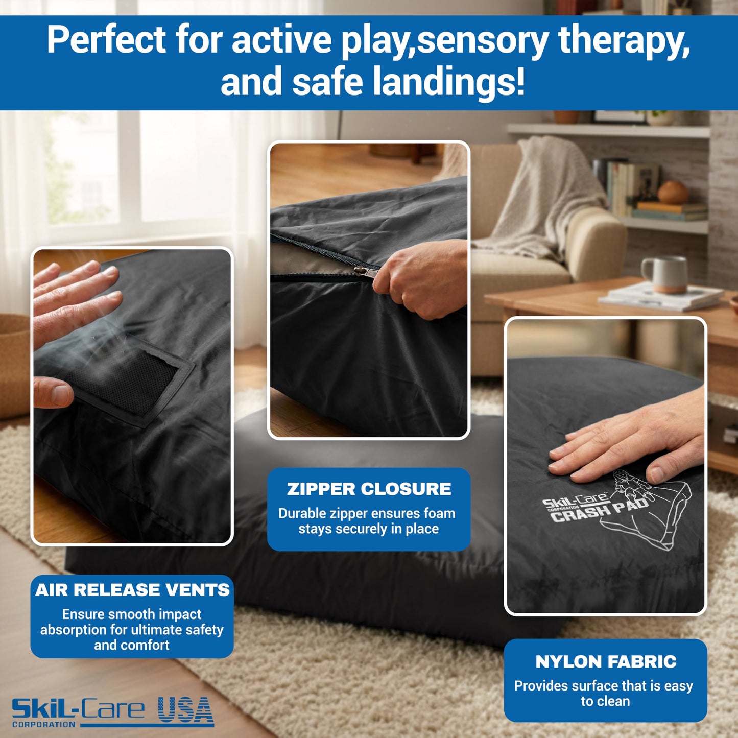 Sensory Crash Pad for Autism & Safe Deep Pressure Play