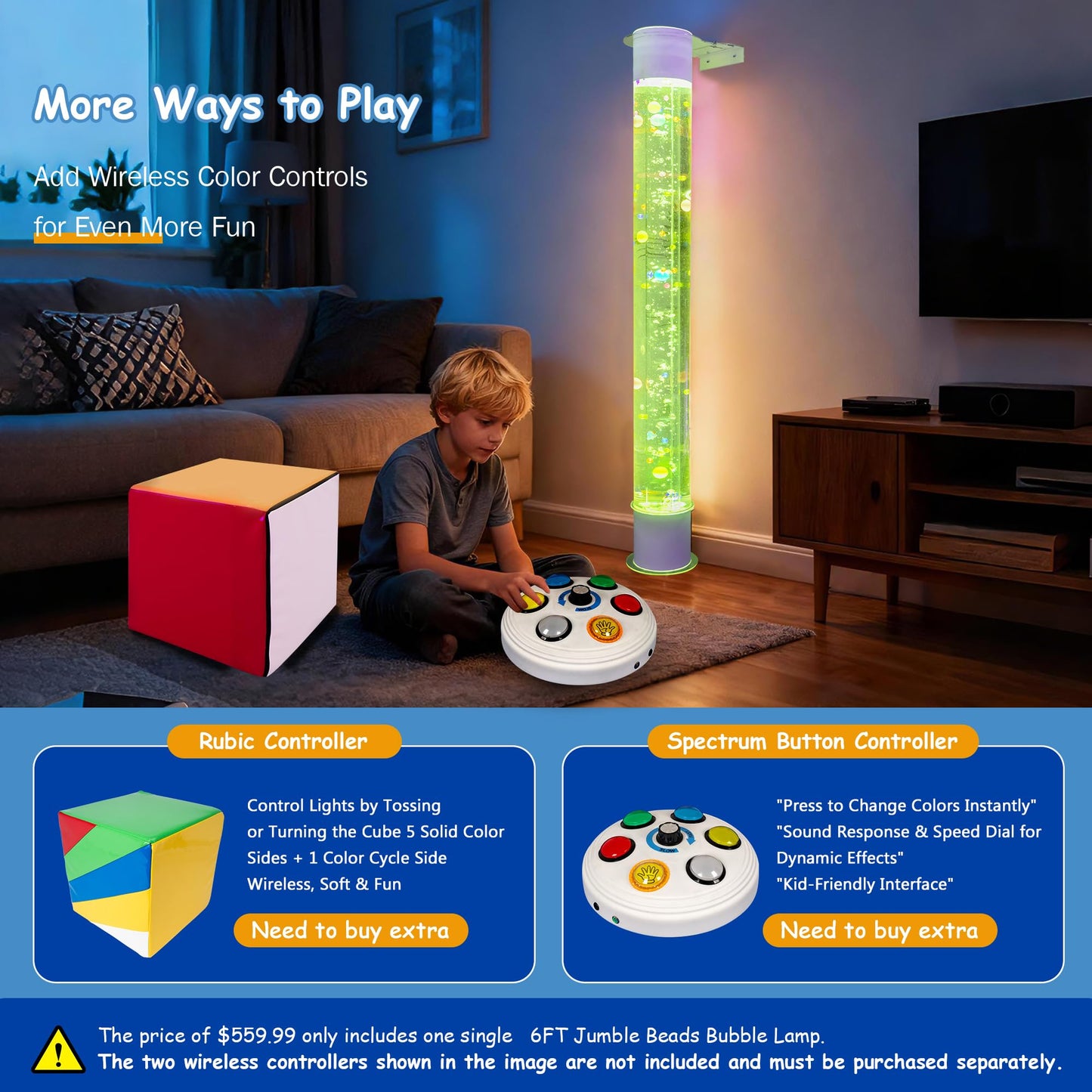Sensory Bubble Tube Lamp for Autism & Calming Focus
