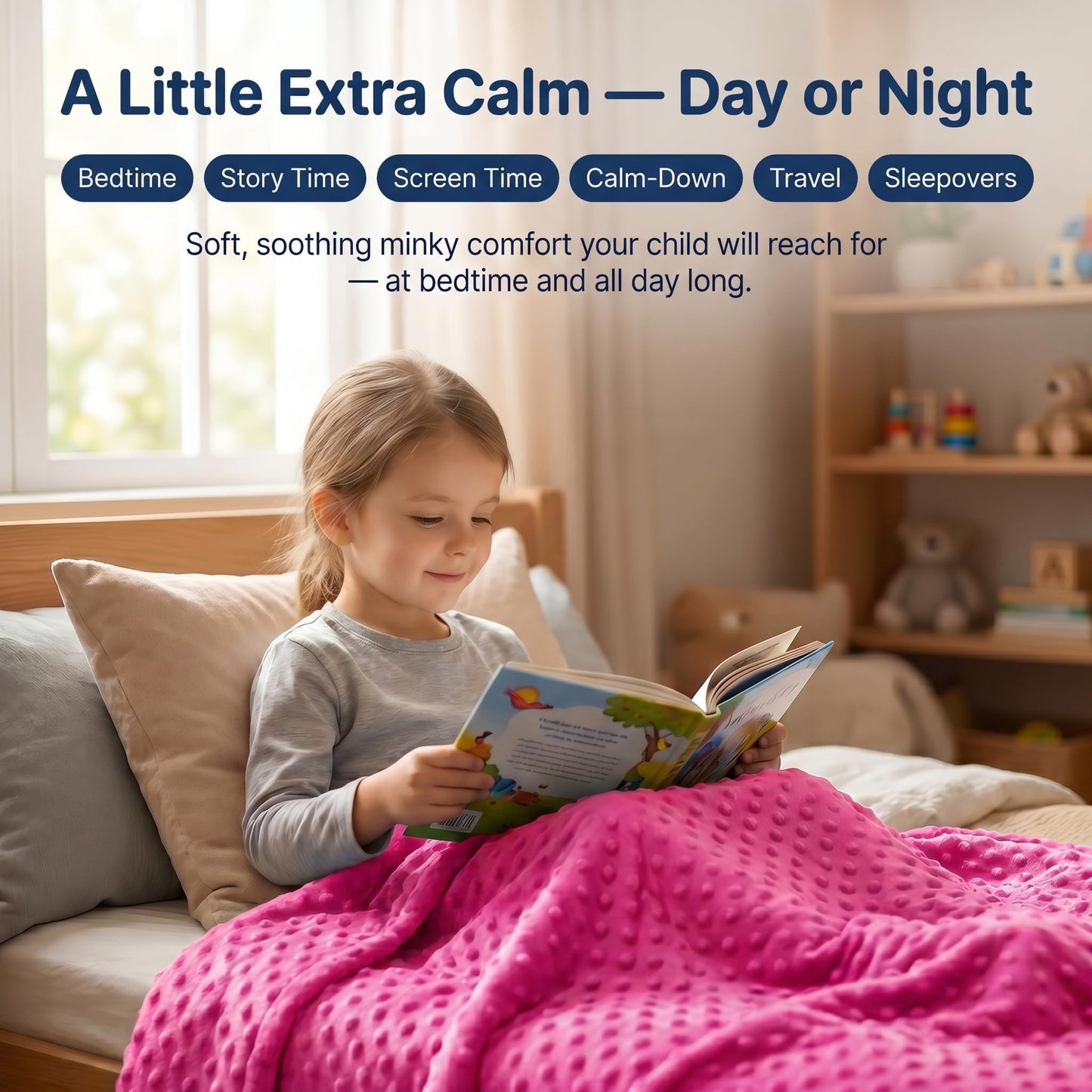 hazli Super-Soft Kids Weighted Blanket 5 Pounds - Weighted Blanket for Kids - Easy to Clean, Washable Minky Cover - 36x48 Inches 5lbs Child - Small Heavy Blanket for Girls and Boys