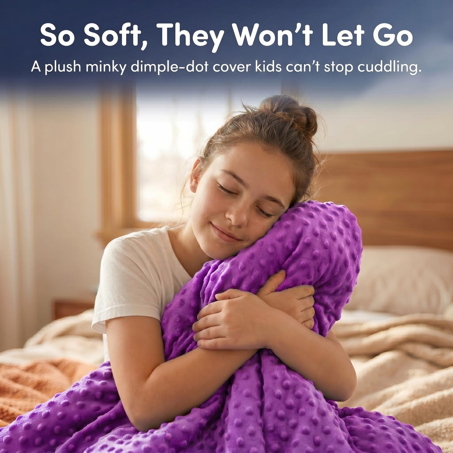 hazli Super-Soft Kids Weighted Blanket 5 Pounds - Weighted Blanket for Kids - Easy to Clean, Washable Minky Cover - 36x48 Inches 5lbs Child - Small Heavy Blanket for Girls and Boys
