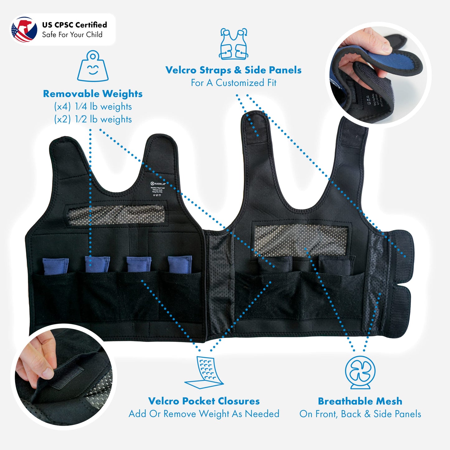 Weighted Compression Vest for Autism & Sensory Calm (Kids)
