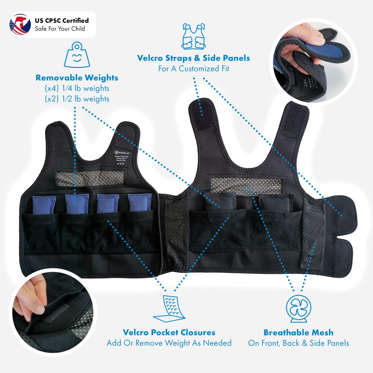 Weighted Compression Vest for Autism & Sensory Calm (Kids)