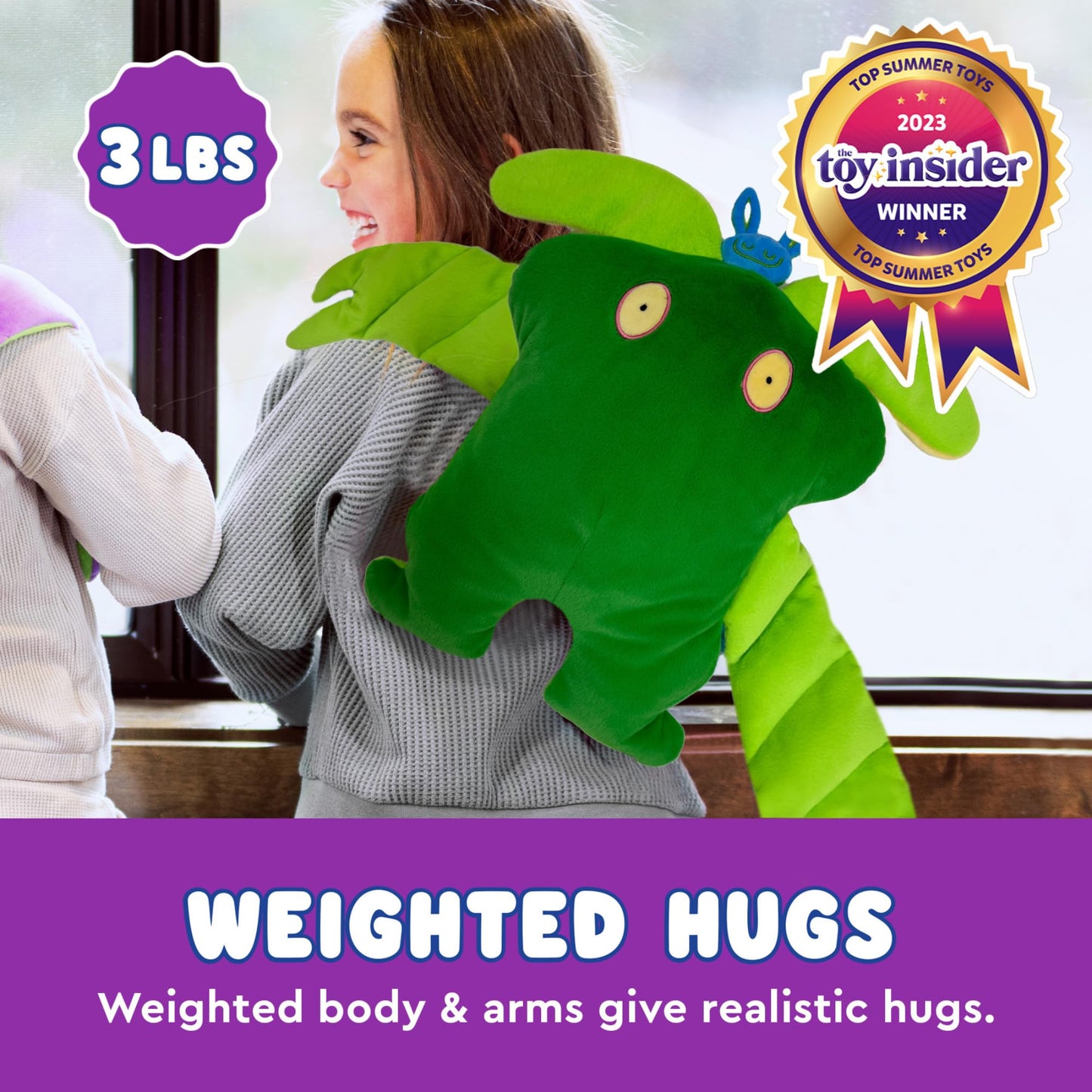 Bumpas Weighted Plush Toy - Calming Stuffed Animal, Realistic Hug, Machine Washable - Ages 3+