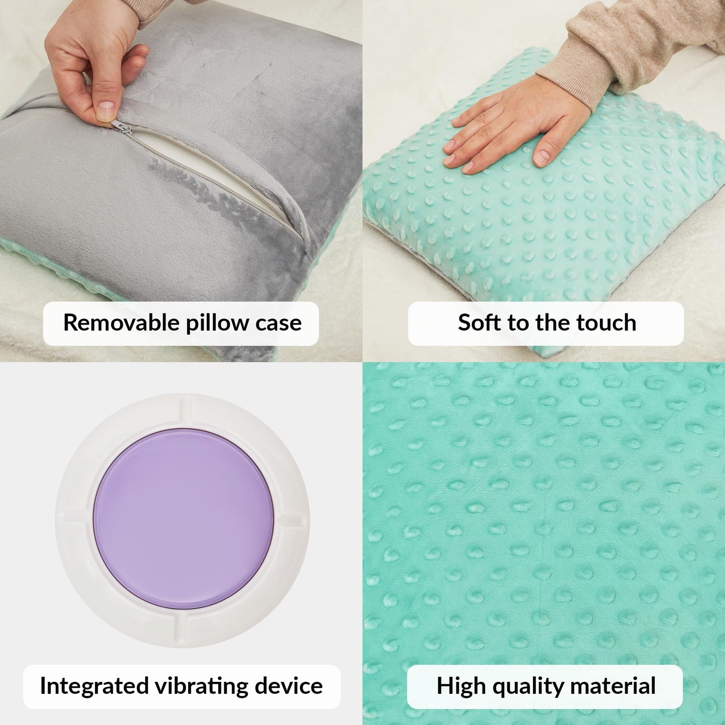ODOXIA Vibrating Pillow for Autistic Kids | Sensory Pillow for Kids & Adults | Relaxing, Huggable Feeling | Sensory Vibration | Vibrating Items for Autism | 2 AA Batteries Required
