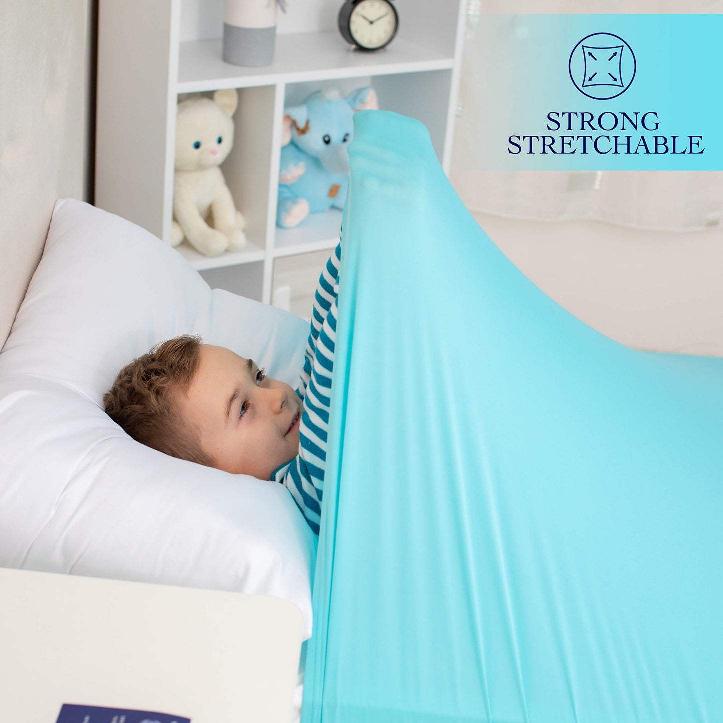 Sensory Compression Blanket | Spandex Bed Sheet for Kids & Adults | Deep Relaxing Feeling, Release Oxytocin | Helps With: SPD, Anxiety, ADHD, Autism and More | Breathable & Stretchable | Full Size