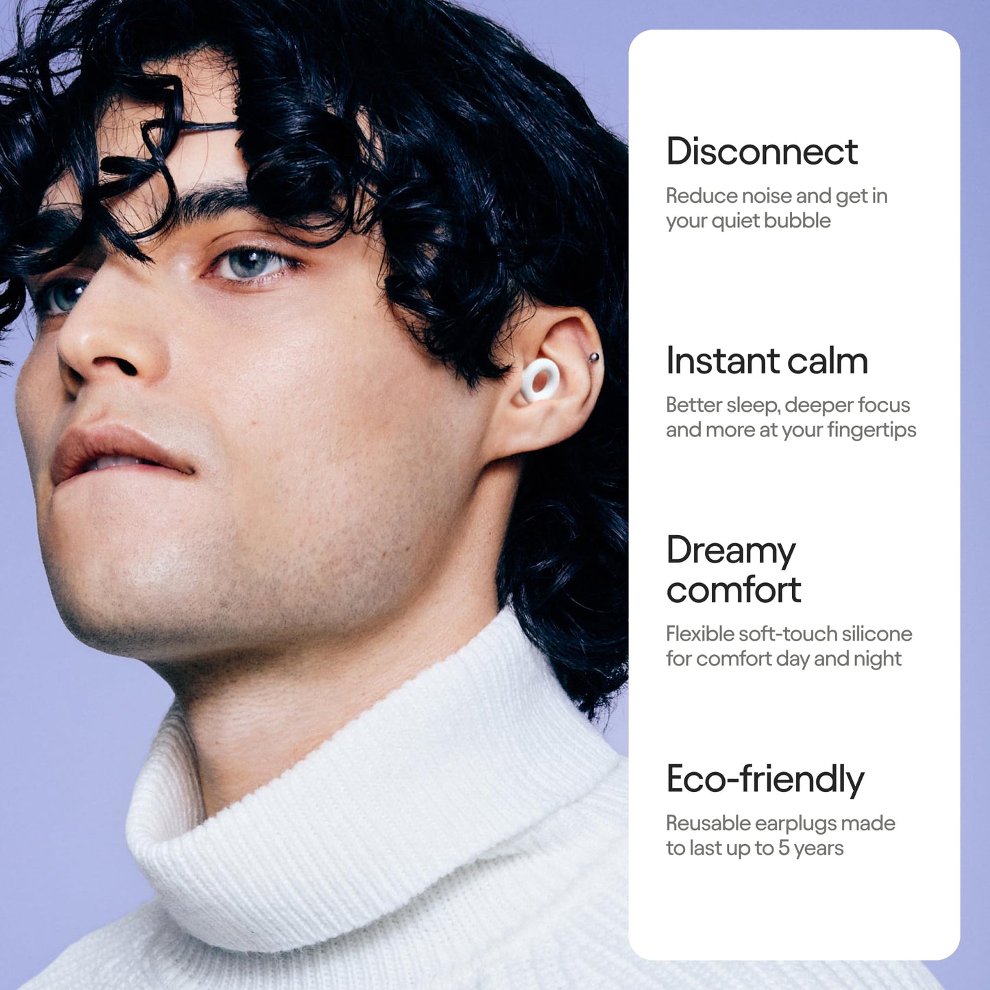 Loop Quiet 2 Ear Plugs - Ultra-Comfy Reusable Noise-Reducing Earplugs for Sleep, Deep Focus, Travel, Sensitivity | Flexible Hearing Protection | Customizable Fit | 24dB (SNR) Noise Reduction