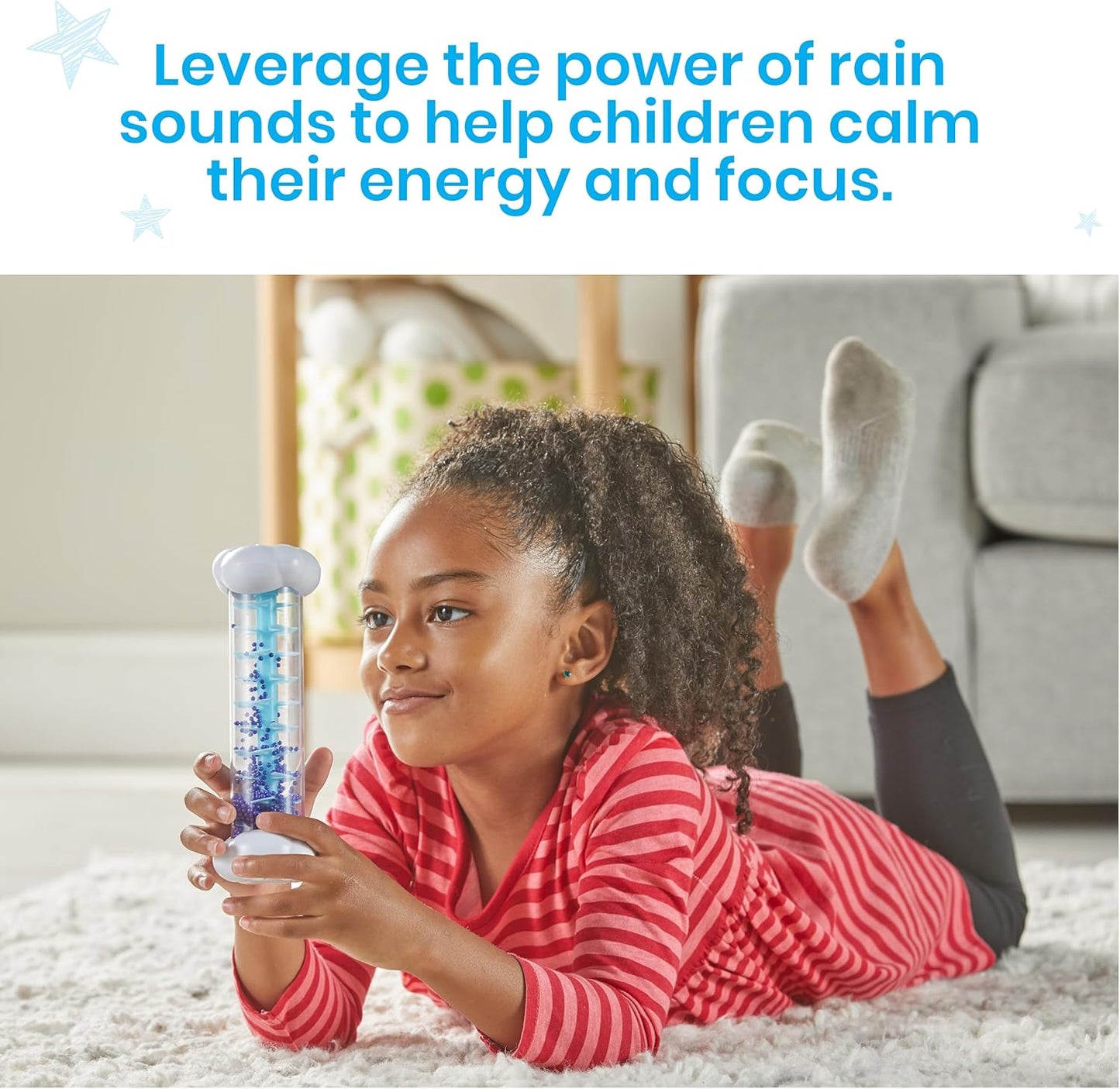 hand2mind Calming Sensory Tubes, Rain Sound Fidget Tubes, Rain Stick Instrument, Toddler Sensory Toys, Calm Down Corner Supplies, Science Classroom Weather Toys, Play Therapy Activities