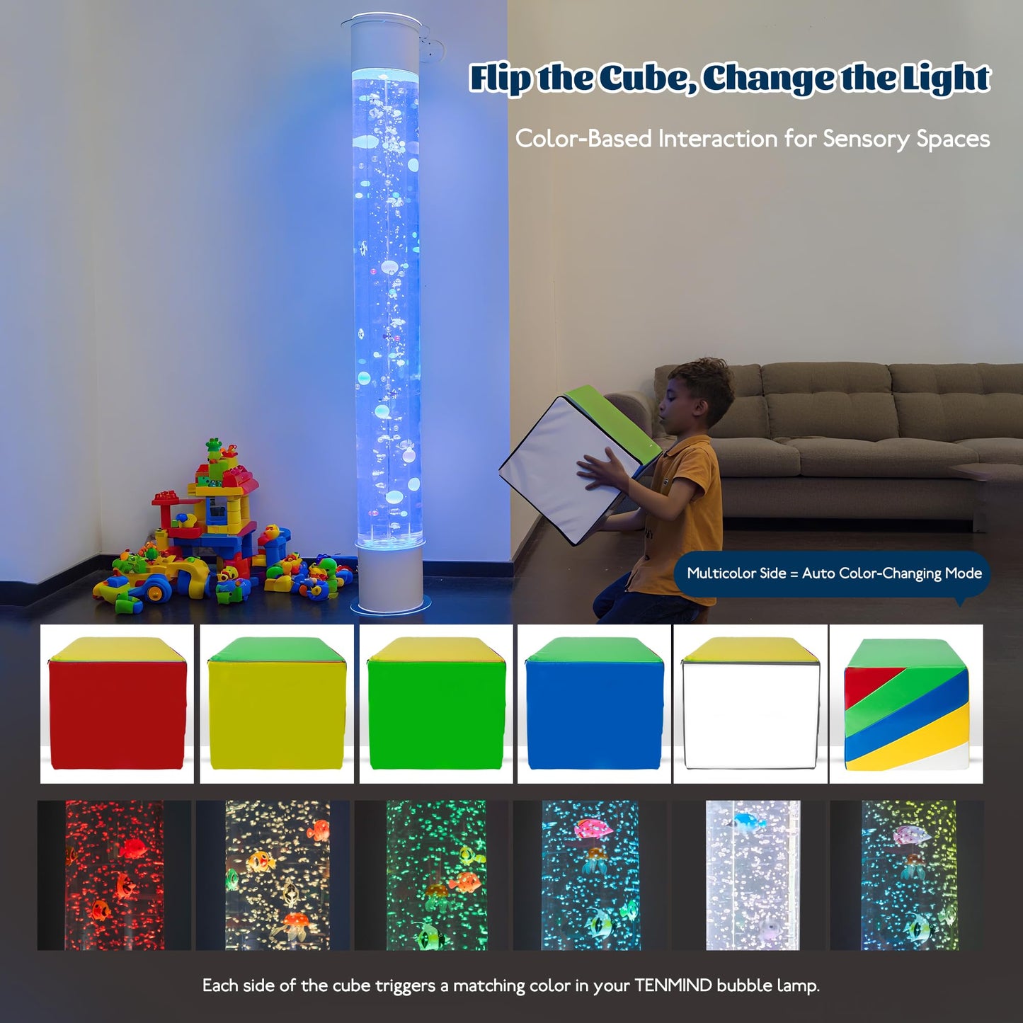 Sensory Bubble Tube Lamp for Autism & Calming Focus