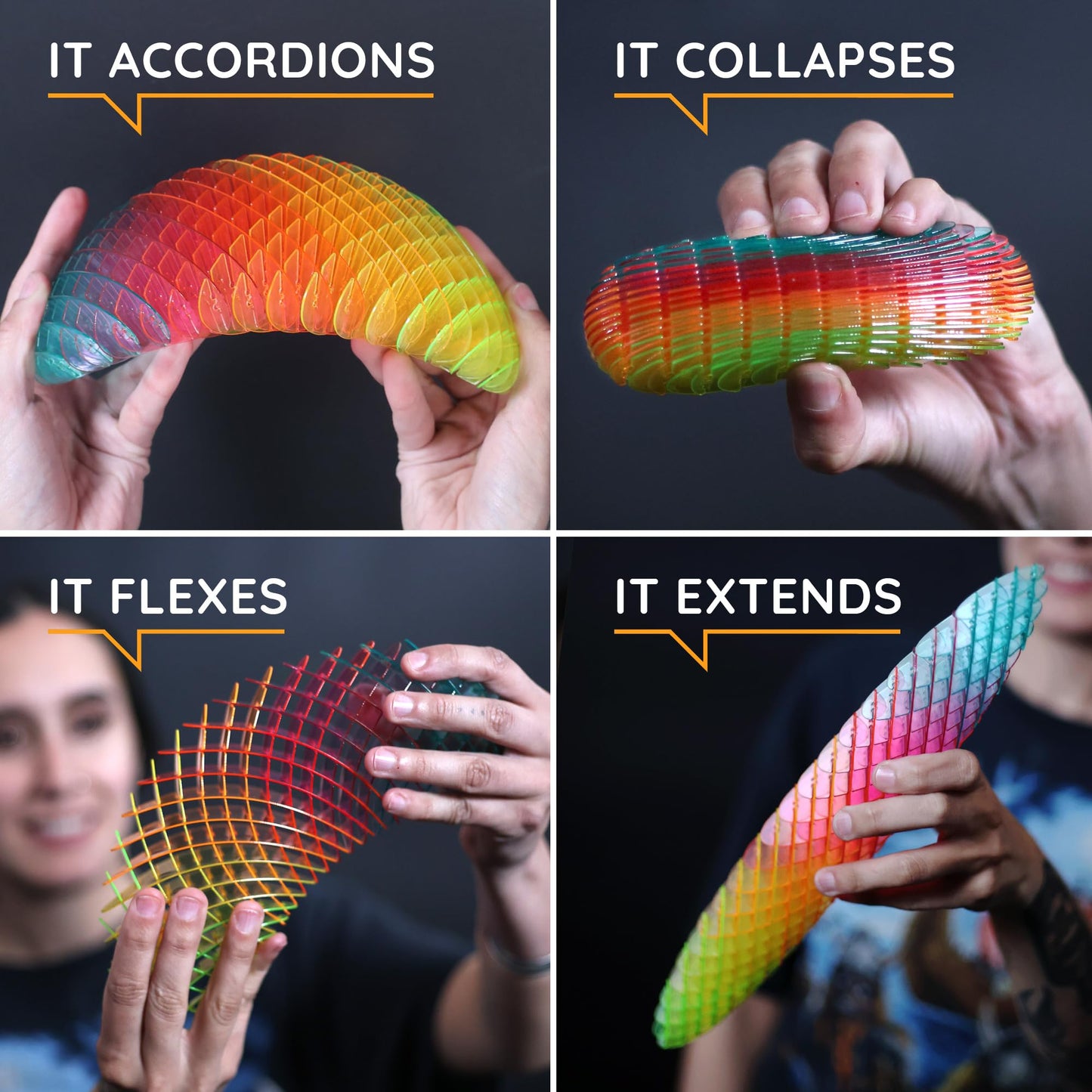 Morf Fidget Worm Toy - Flexible 3D Sensory Slug Figgy Toy for Kids, Teens, and Adults – Stretchy, Quiet, Stress and Anxiety Relief, Focus - For Play, School, Work Gifts, Great For Classroom and Office