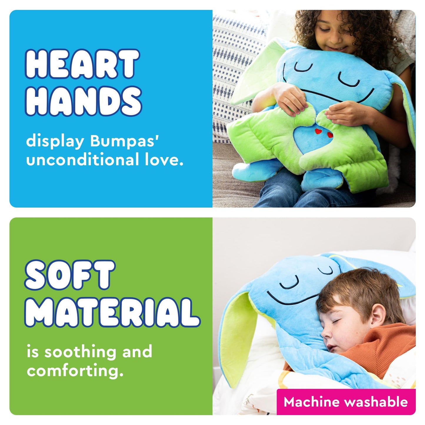 Bumpas Weighted Plush Toy - Calming Stuffed Animal, Realistic Hug, Machine Washable - Ages 3+