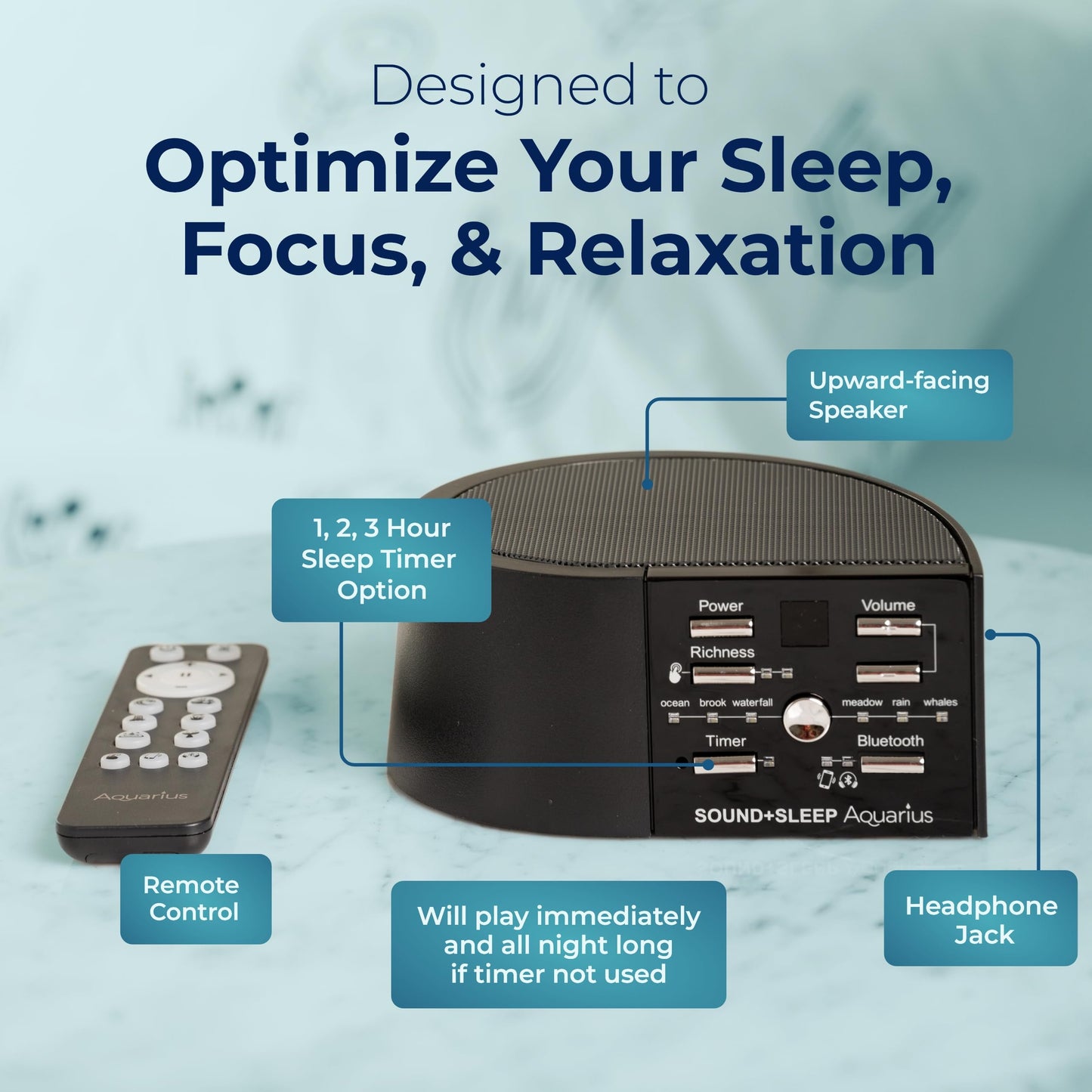 Adaptive Sound Technologies Sound + Sleep SE - White Noise Machine for Focus Support - Convenient Sleep Timer - Built-in Headphone Jack - Precision Volume Settings - Speech Privacy - White