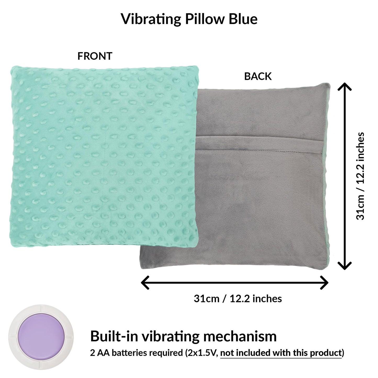 ODOXIA Vibrating Pillow for Autistic Kids | Sensory Pillow for Kids & Adults | Relaxing, Huggable Feeling | Sensory Vibration | Vibrating Items for Autism | 2 AA Batteries Required
