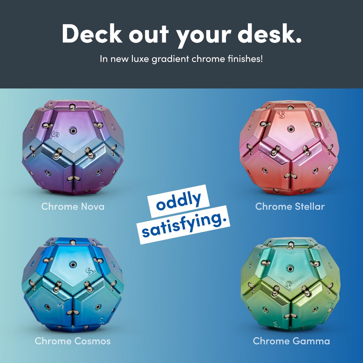 Speks Geode Magnetic Fidget Toy | Sensory Desk Toy for Adults & Teens 14+ | Stress Relief Gift | Sphere, Cool