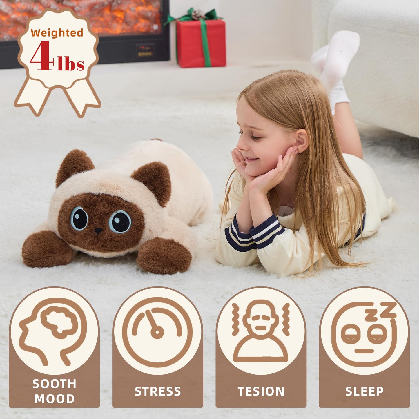 Weighted Sloth Stuffed Animal – 25 Inch, 4 lbs Plush Lying Toy for Kids and Adults – Soft and Cozy Weighted Companion for Bedtime, Gifting, and Everyday Comfort
