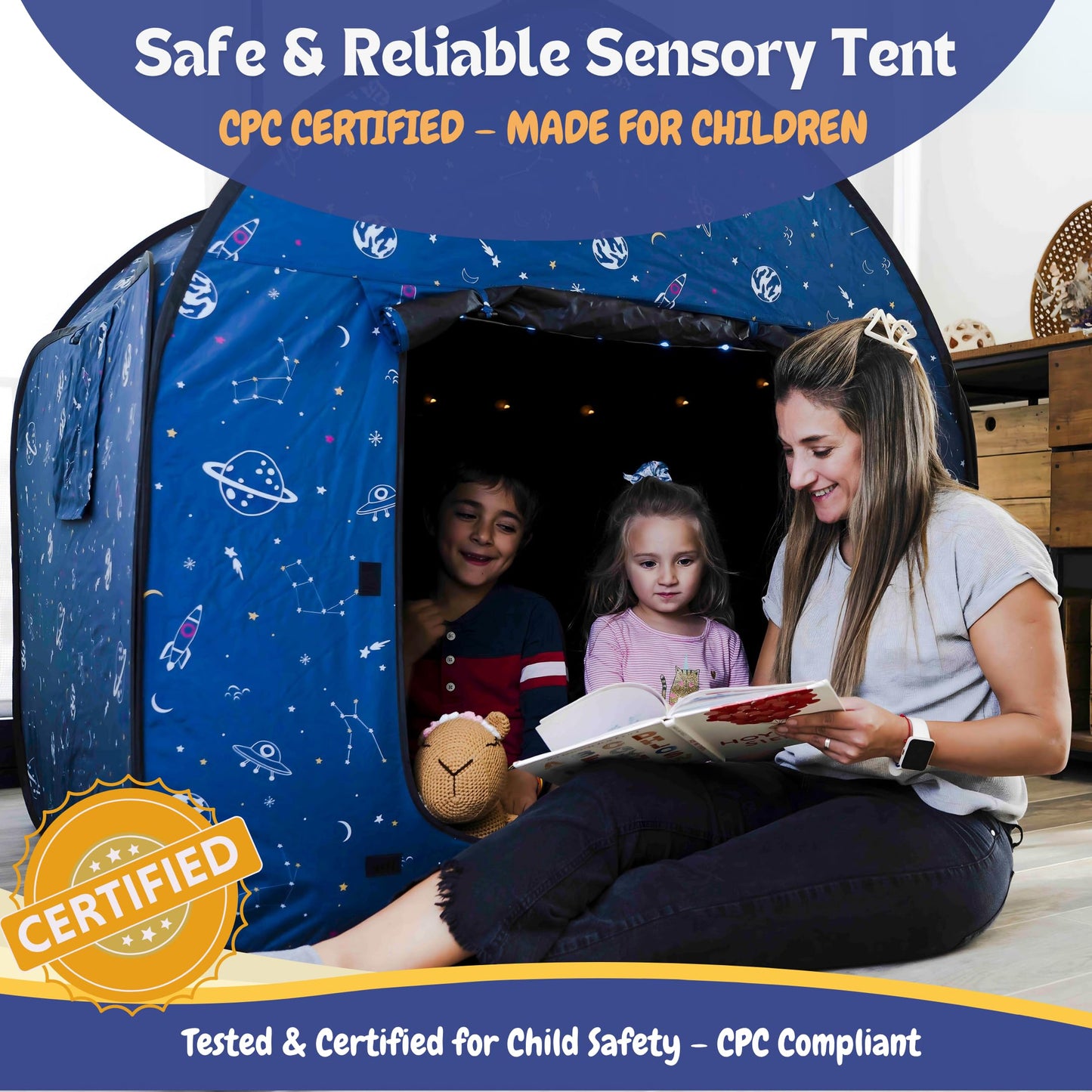 Sensory Tent for Autism & Calm Down Space (LED Blackout)