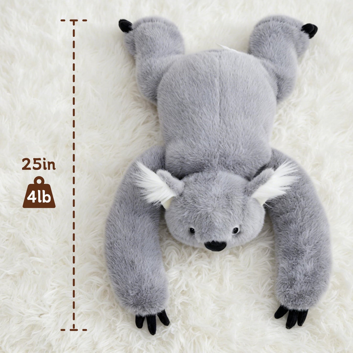 Weighted Sloth Stuffed Animal – 25 Inch, 4 lbs Plush Lying Toy for Kids and Adults – Soft and Cozy Weighted Companion for Bedtime, Gifting, and Everyday Comfort