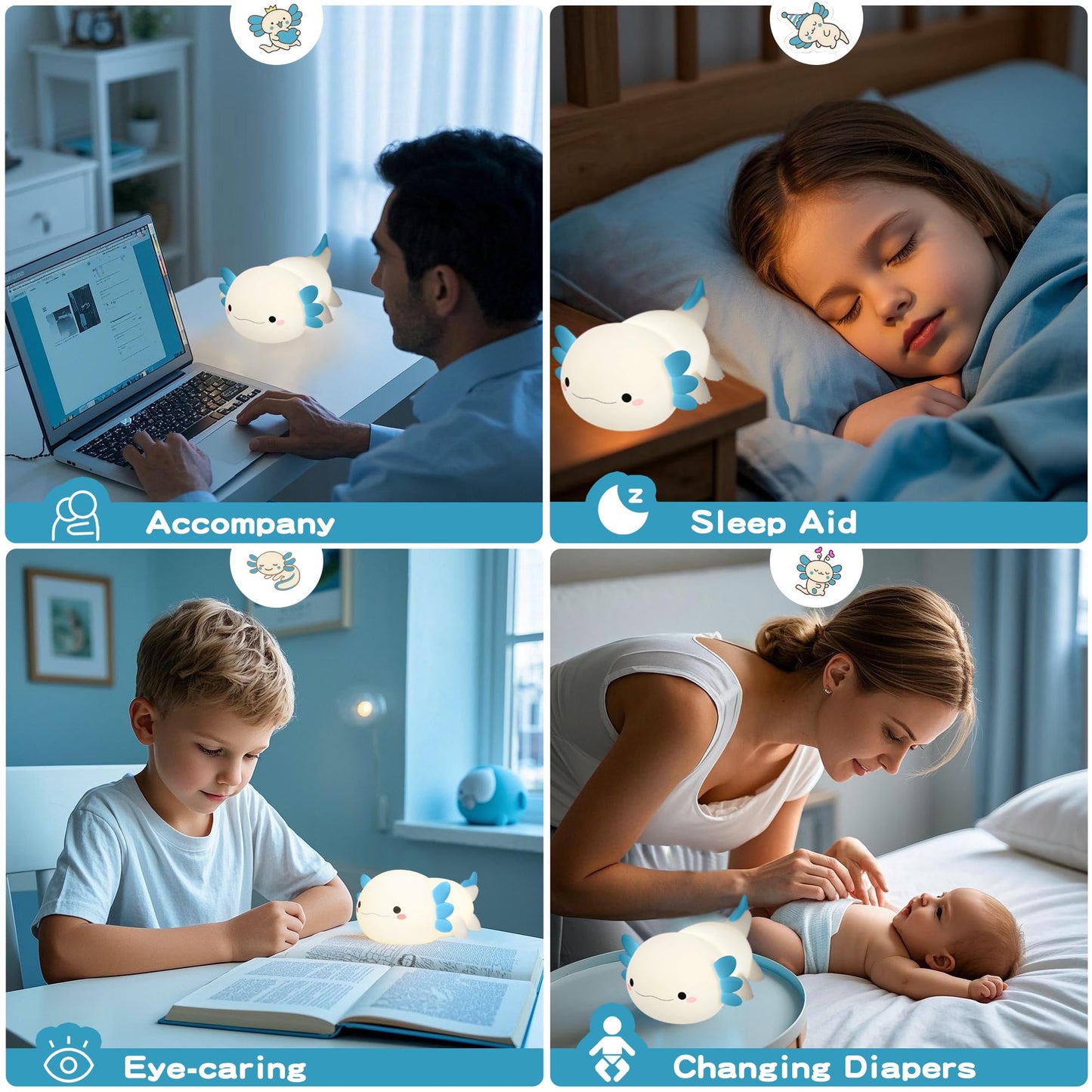 FAMIDUO Capybara Night Light for Kids,Safe Squishy Silicone Nursery Light with Timer,Dimmable & Rechargeable Touch Bedside Lamp, Cute Capybara Gifts for Boys Girls Toddlers, Baby & Kids Room Decor