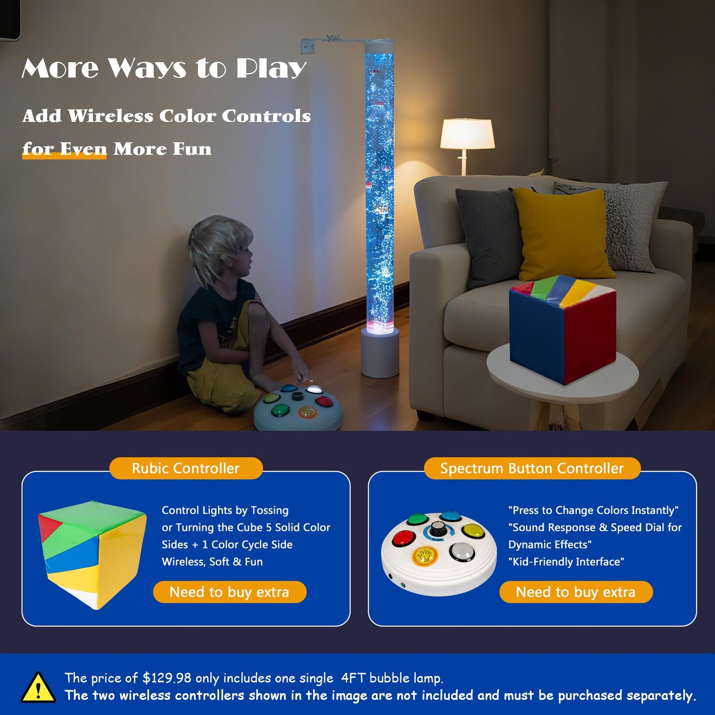 Sensory Bubble Tube Lamp for Autism & Calming Focus